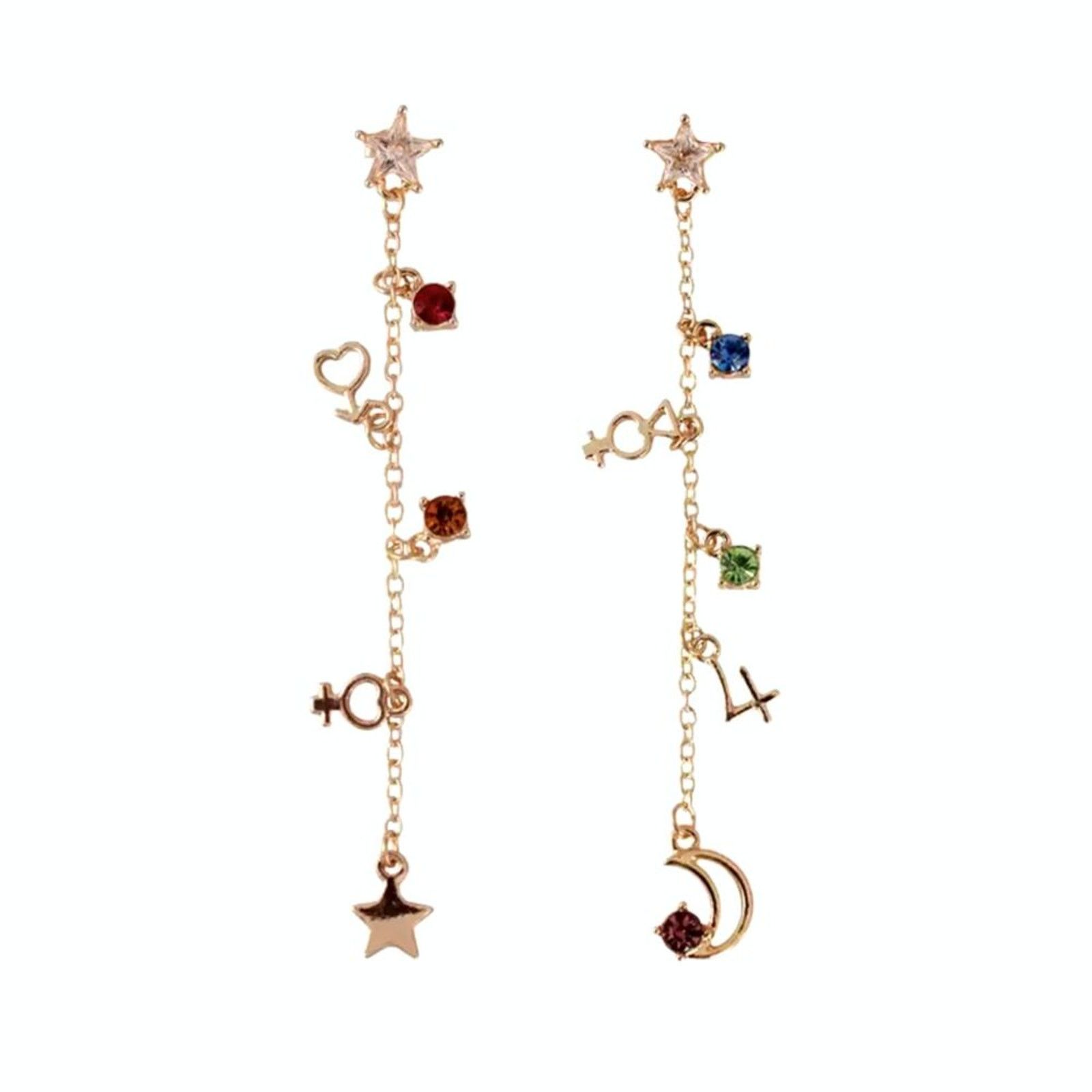 Other Sailor Moon Sailor Scouts Planetary Symbol Dangling Earrings Size ONE SIZE - 1 Preview