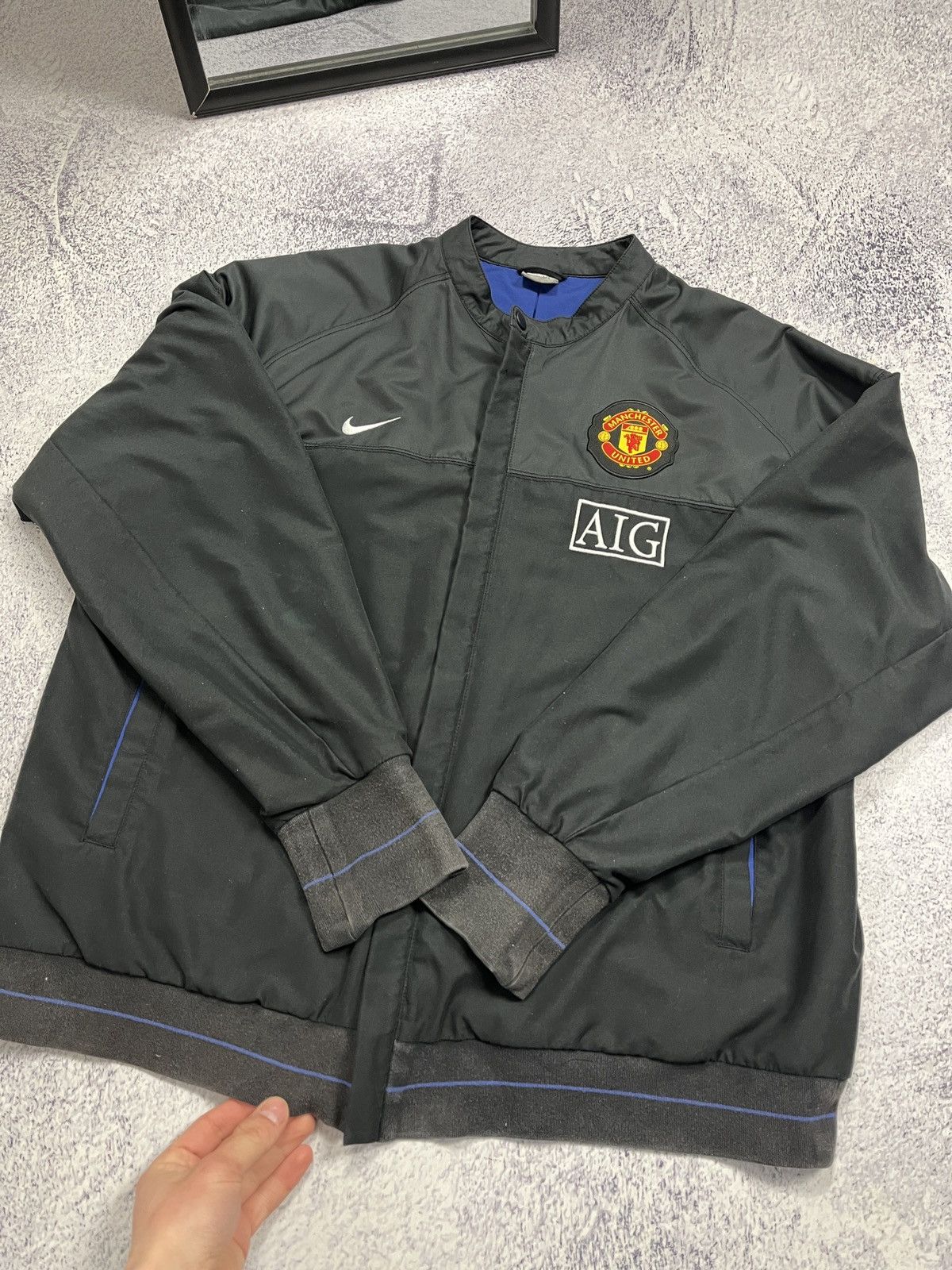 Nike × Vintage Vintage 00’s Manchester United Nike Bomber Jacket Rare Y2k Size US XL / EU 56 / 4 - 16 Thumbnail