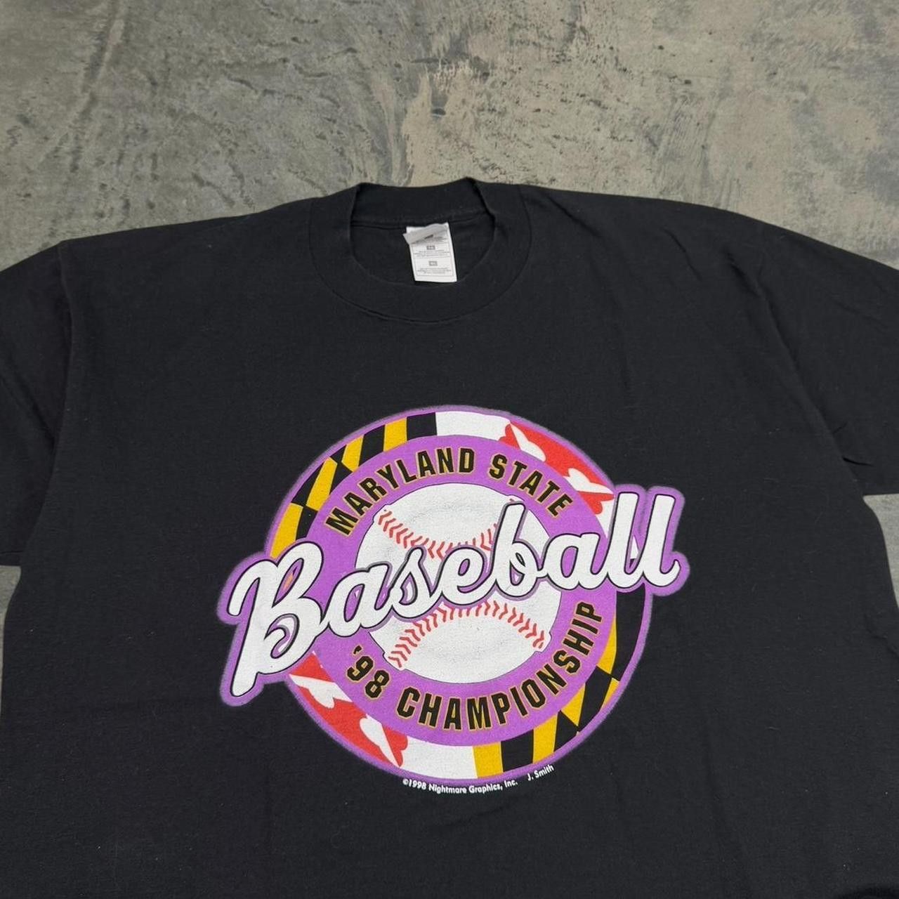 Fruit Of The Loom × Vintage Vintage 1998 Maryland State Baseball Championship T-Shirt Size US XL / EU 56 / 4 - 2 Thumbnail
