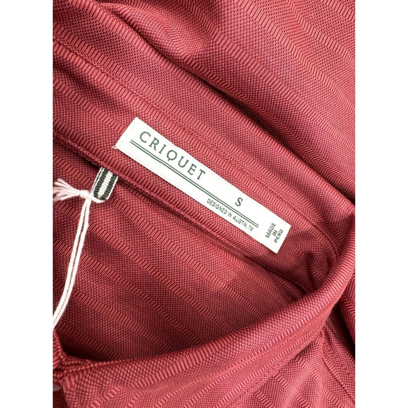 Logo 7 Criquet Rugby Shirt - Red Lightweight Striped Embroidered Logo Polo S Mens Long Sleeve Size US S / EU 44-46 / 1 - 6 Thumbnail
