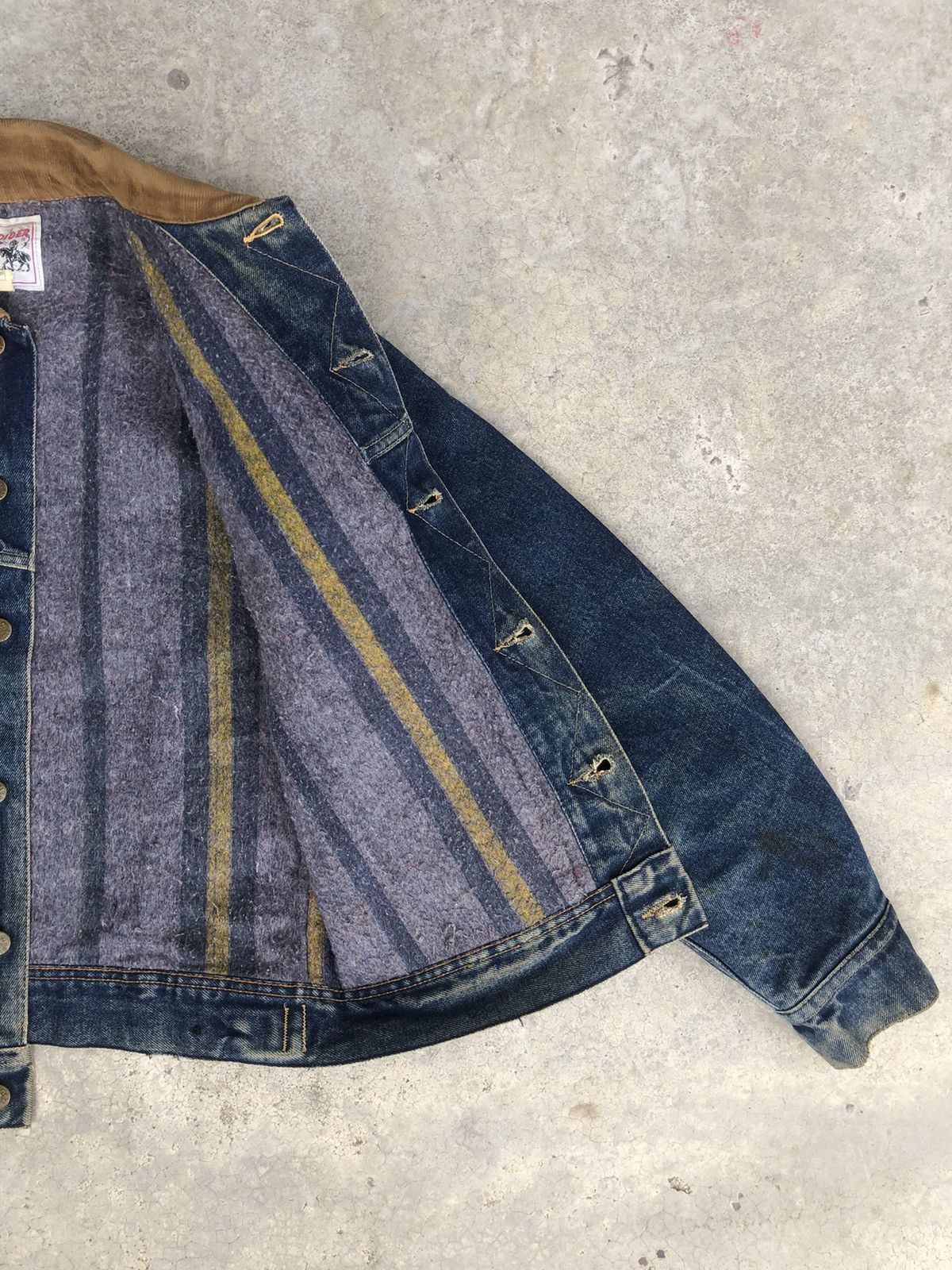 Vintage Vintage 70s Lee Storm Rider Blanked Lined Denim Jacket Size US M / EU 48-50 / 2 - 4 Thumbnail