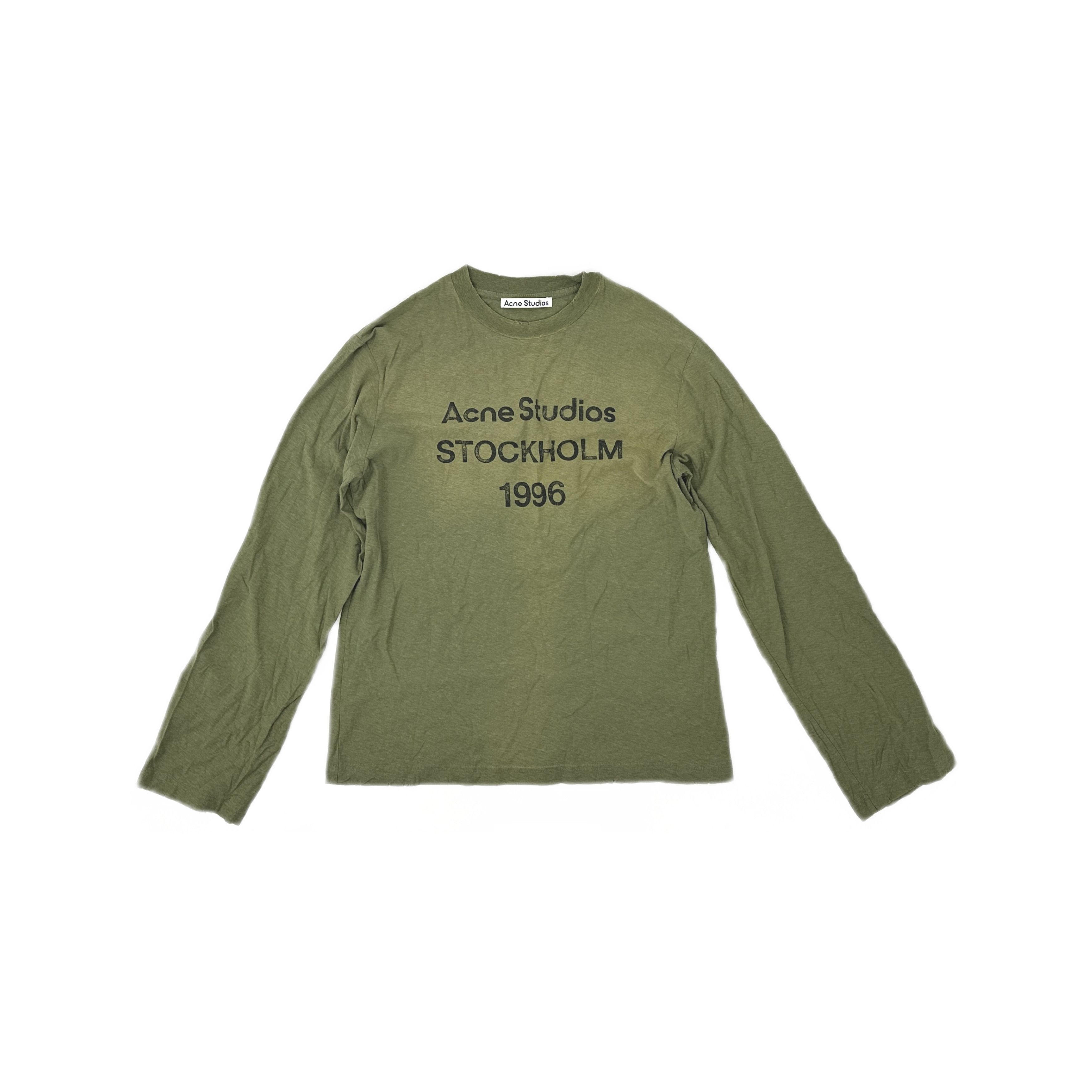 Acne Studios Acne Studios Logo Long Sleeve T-Shirt Size XXS Size US XXS / EU 40 - 1 Thumbnail