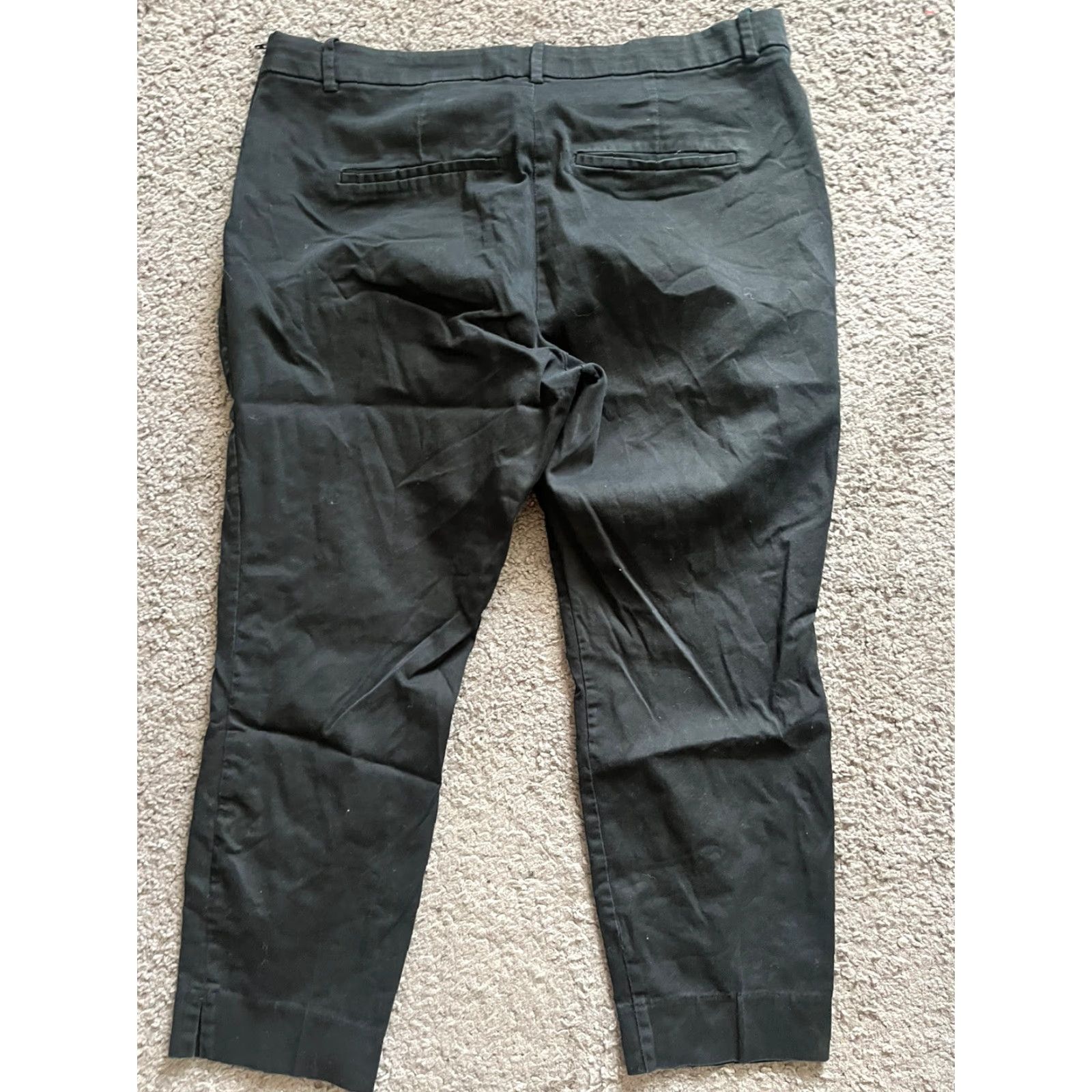 H&M H&M Pants Womens Size 18 Black Flat Front Crop Back Pockets Relaxed Size 40" / US 18 - 3 Thumbnail
