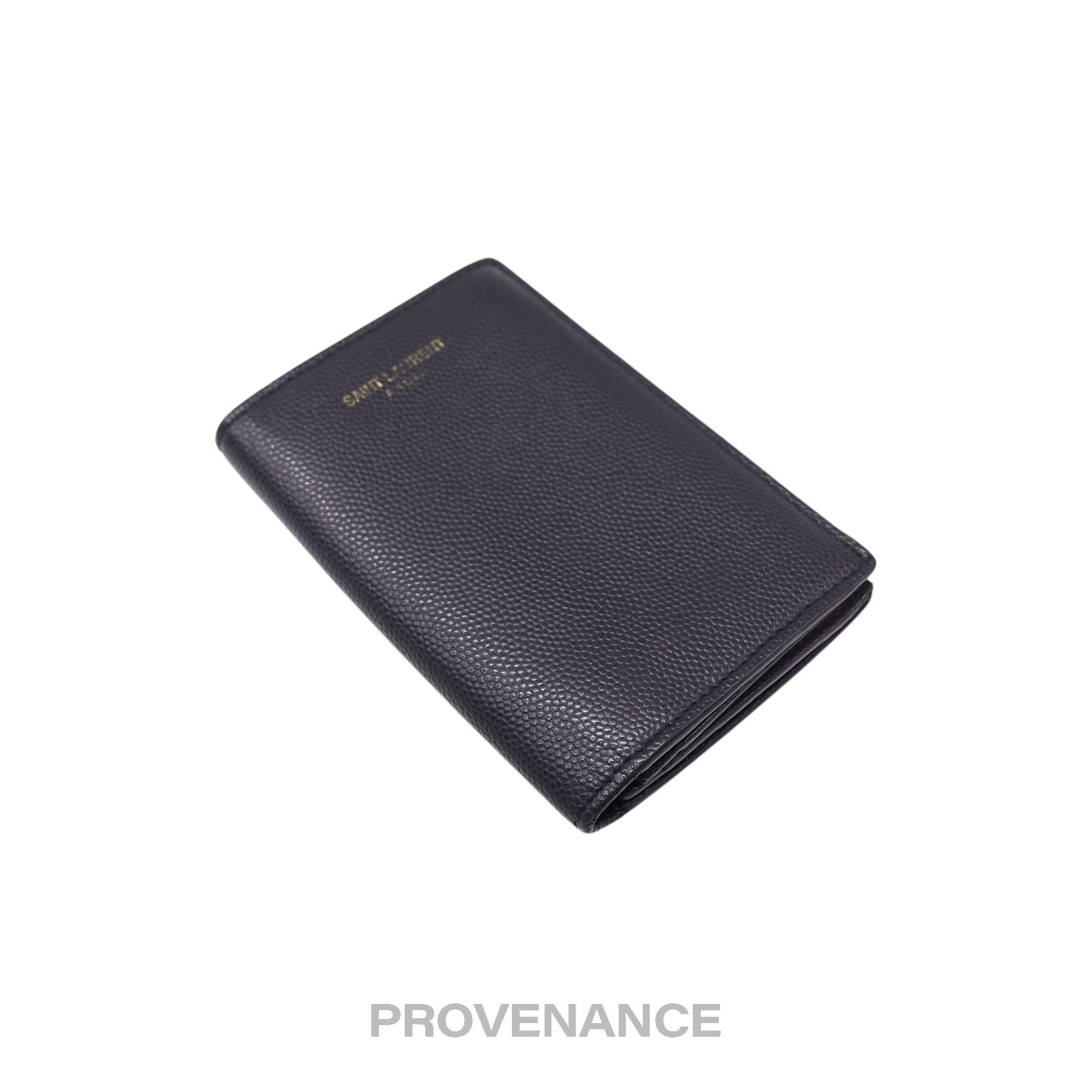 Saint Laurent Paris 🔴 Saint Laurent Paris SLP Pocket Card Wallet - Navy Leather Size ONE SIZE - 3 Thumbnail