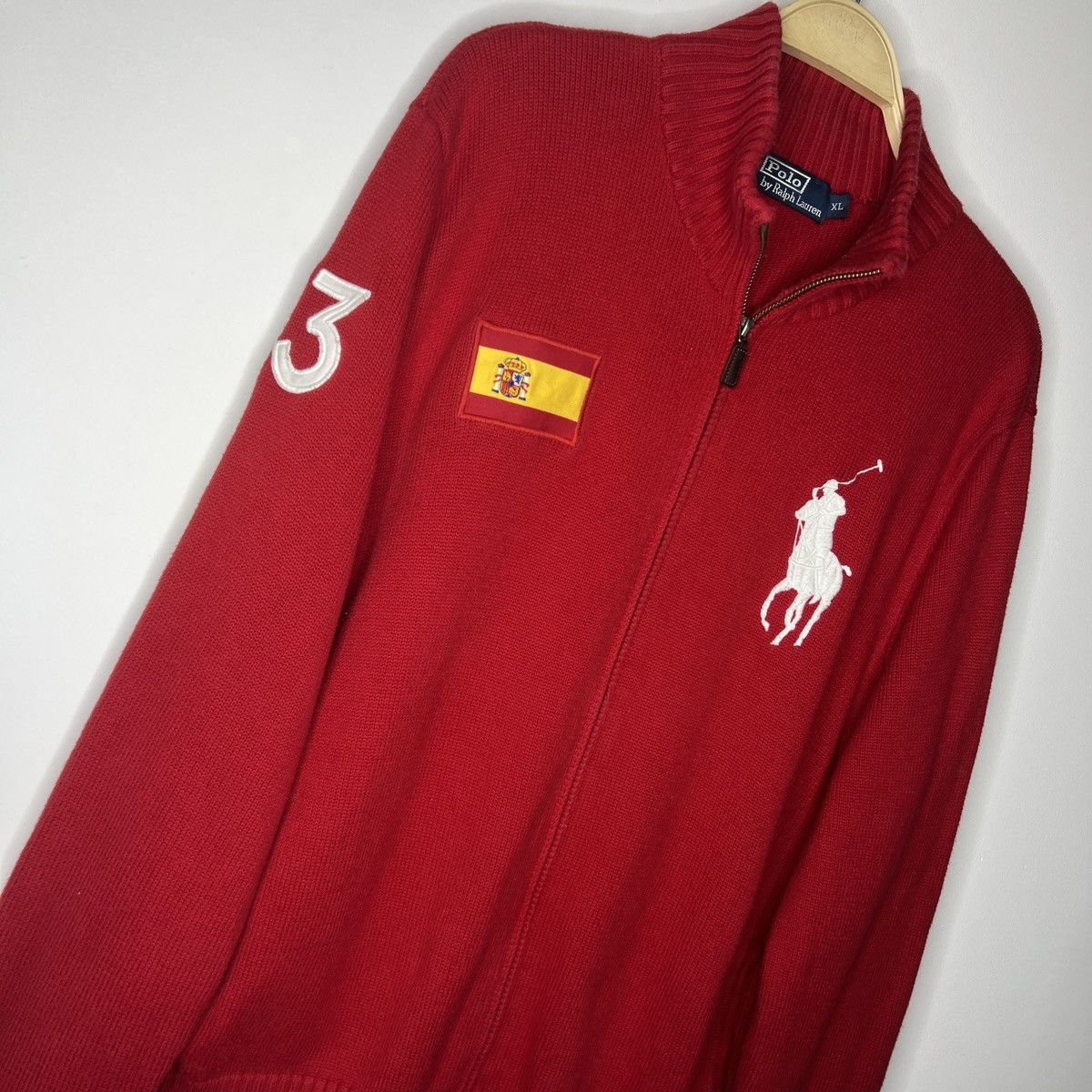 Polo Ralph Lauren Vintage Polo Ralph Lauren Spain Zip Sweatshirt Racing 90s Size US XL / EU 56 / 4 - 4 Thumbnail