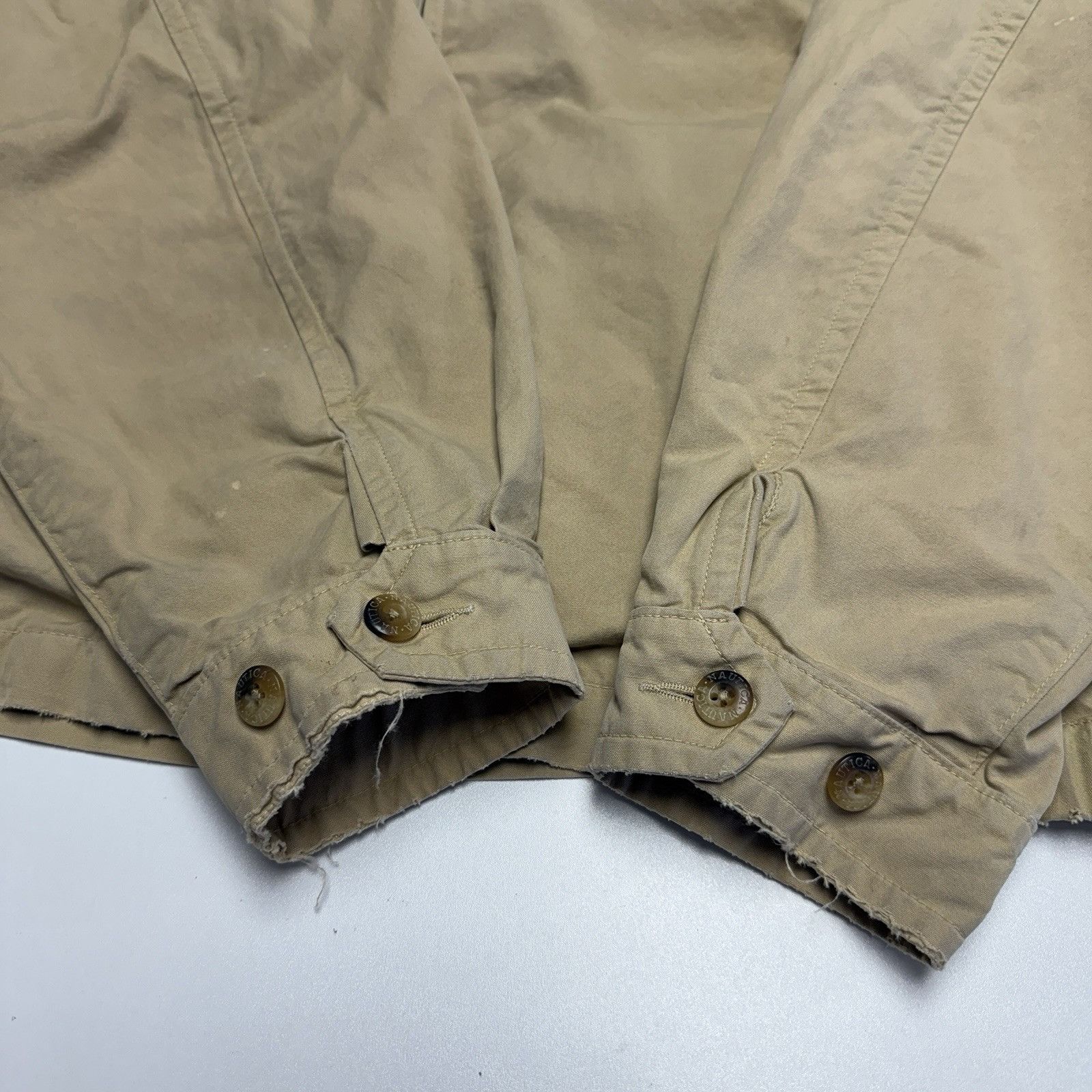 Nautica Vintage Nautica Jacket Mens Large 27x27 Beige Full Zip Colla Size US L / EU 52-54 / 3 - 11 Thumbnail
