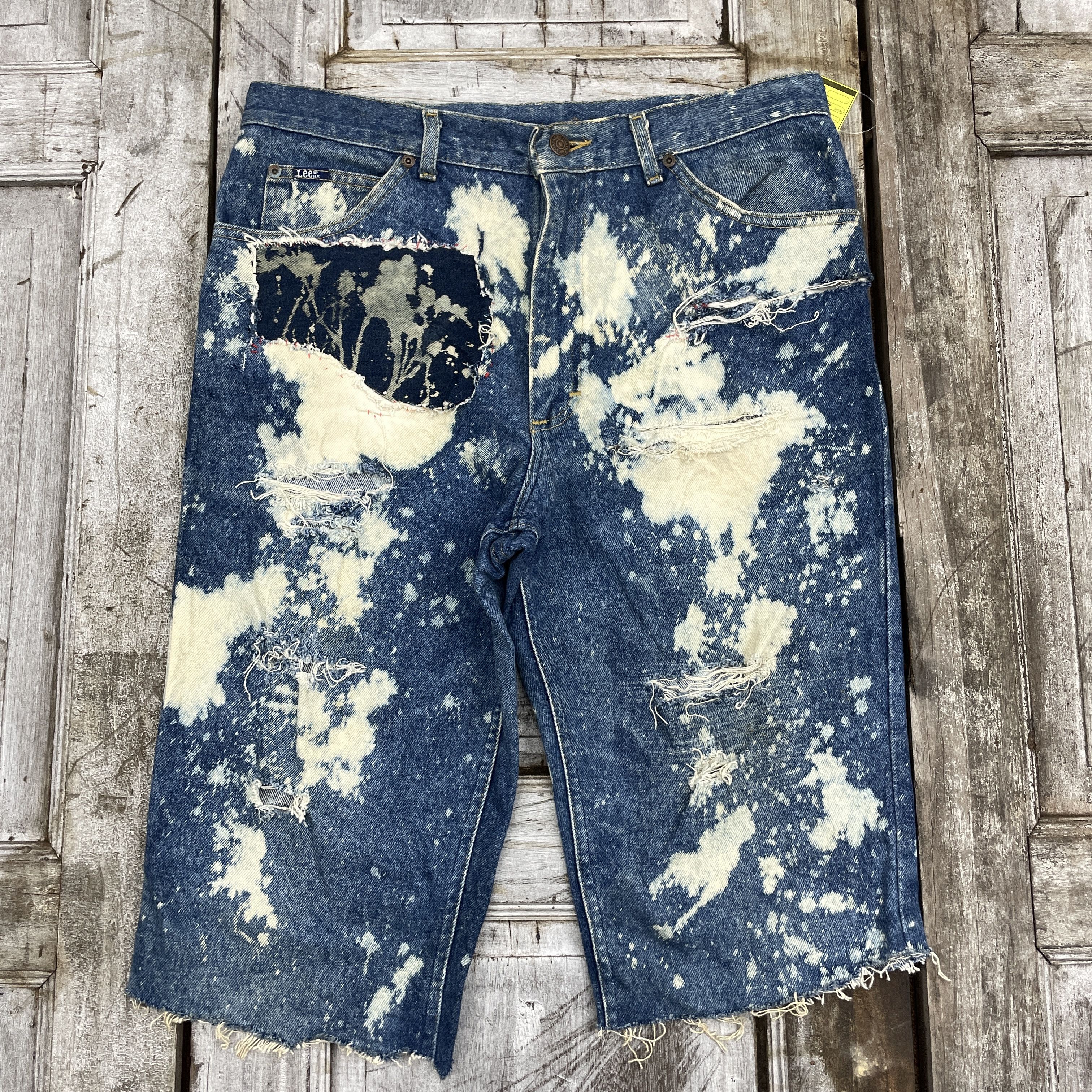 Japanese Brand × Lee × Vintage Vintage Lee Distressed Acid Wash Short Pants - wc299 Size US 34 / EU 50 - 1 Thumbnail