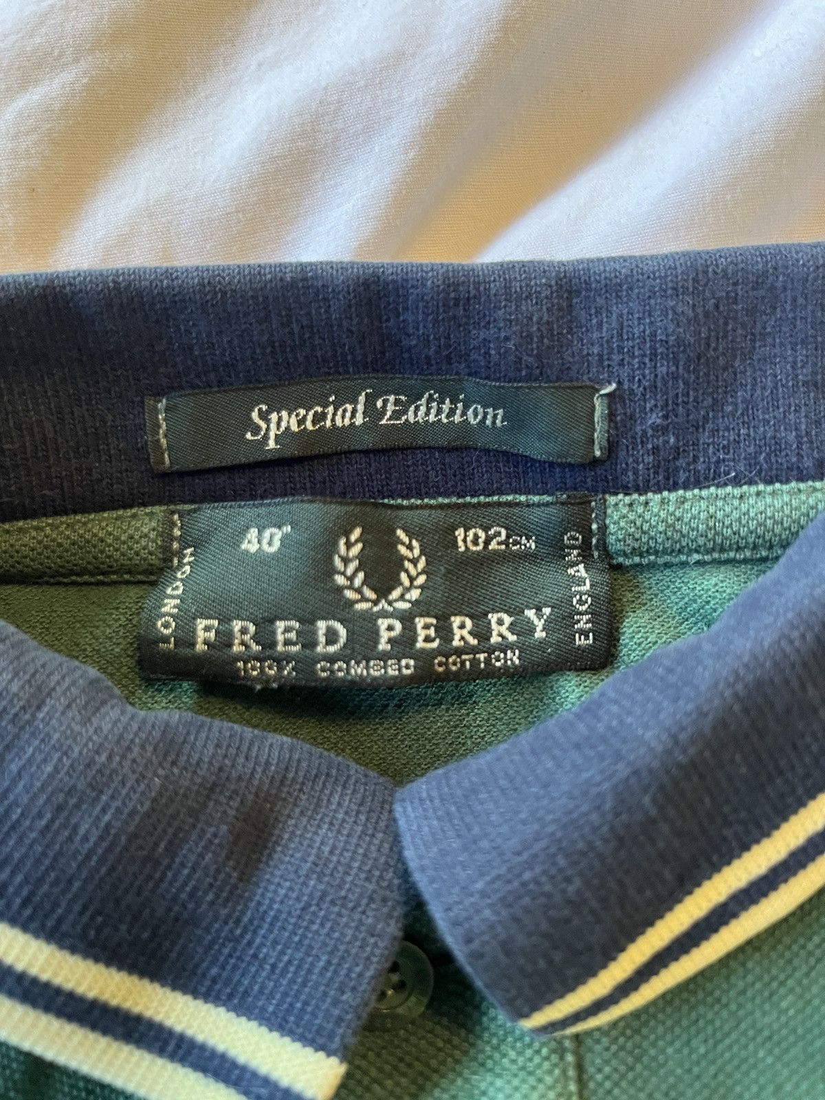 Fred Perry Fred Perry Polo “special edition” sz 40 green/blue/yellow Size US M / EU 48-50 / 2 - 5 Thumbnail