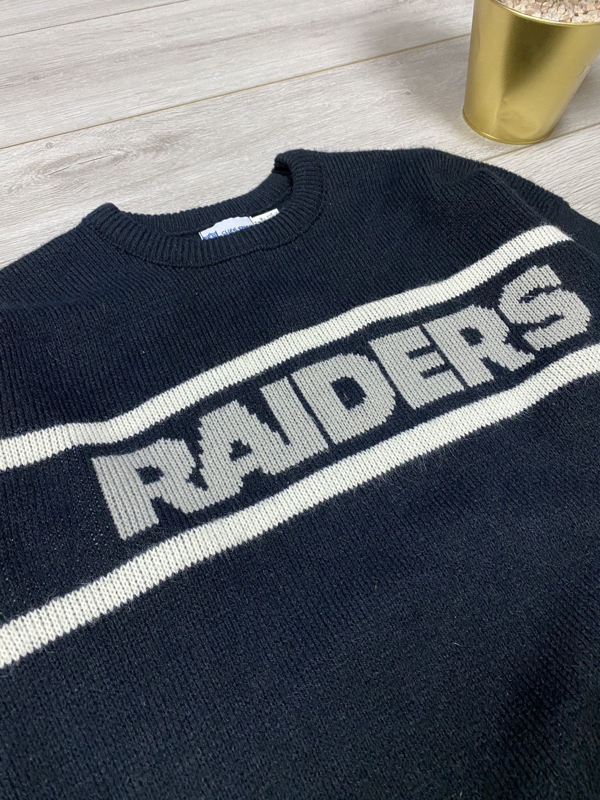 NFL VINTAGE Cliff Engle 80s LAS VEGAS RAIDERS Sweater Size US M / EU 48-50 / 2 - 4 Thumbnail