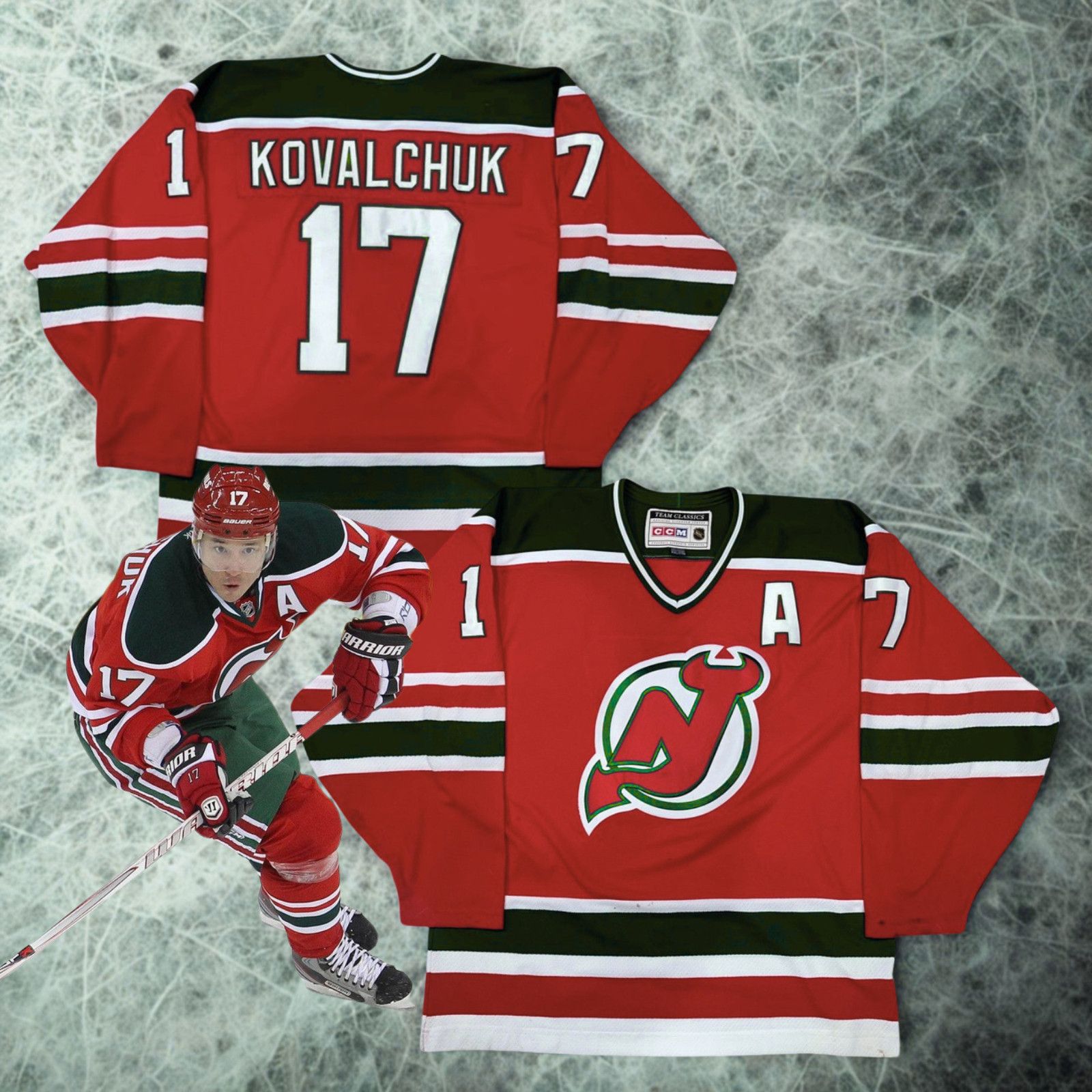 Ccm New Jersey Devils Ilya Kovalchuk CCM NHL Jersey 2XL Retro Size US XXL / EU 58 / 5 - 16 Thumbnail
