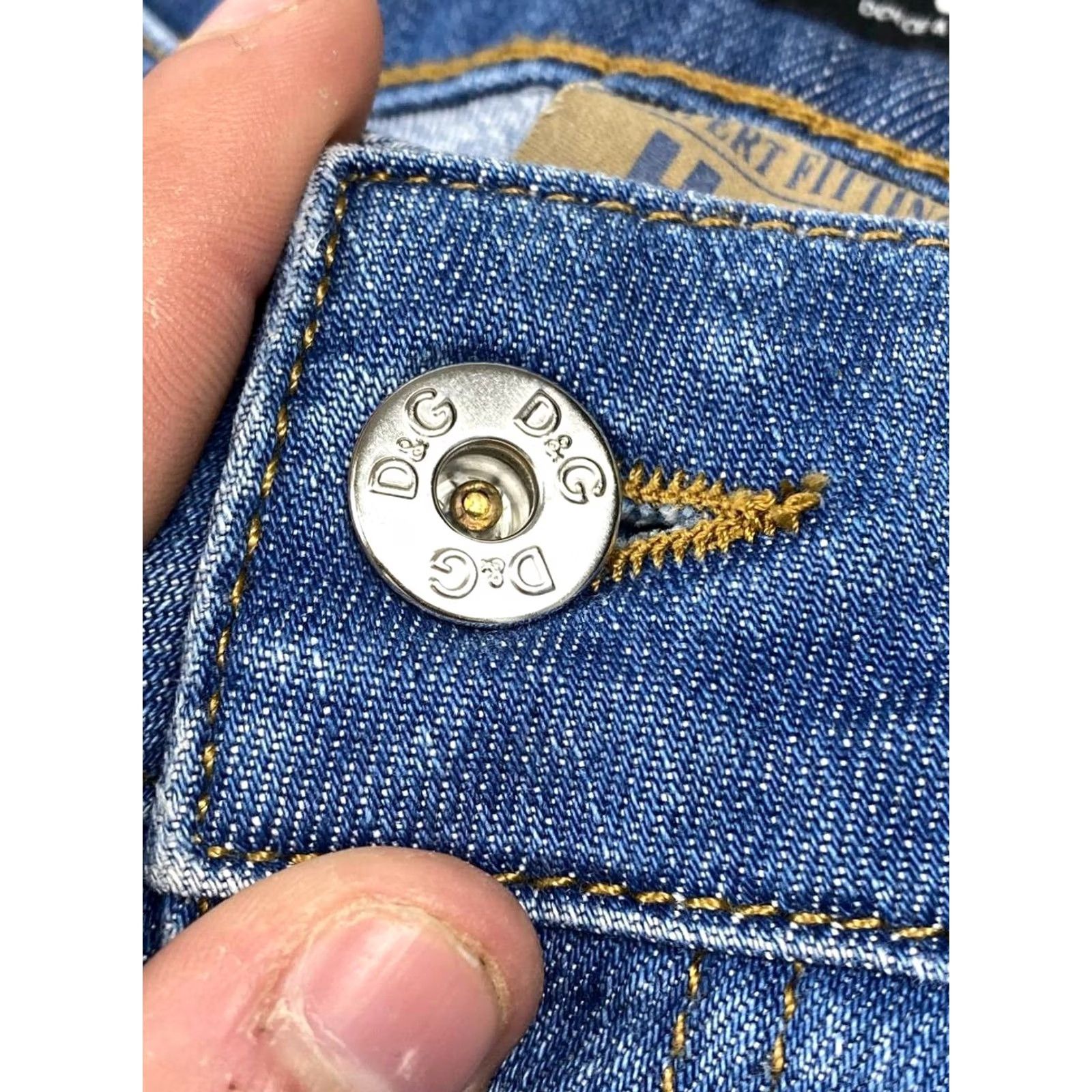 Dolce & Gabbana VINTAGE Dolce Gabbana Blue Flared Jeans Women Size 27 Metal Logo Denim Size 27" / US 4 / IT 40 - 3 Thumbnail
