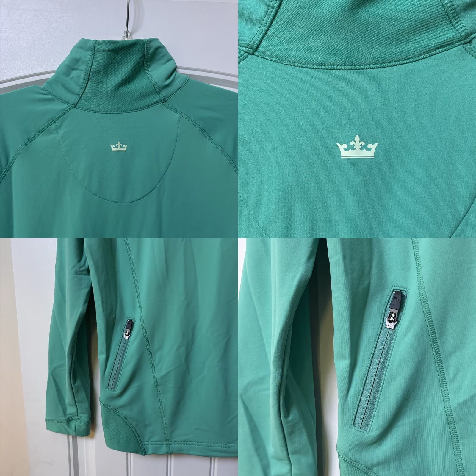 Peter Millar Womens Peter Millar Element Pullover Teal Green sz XL 50+ UPF 1/2 Zip Wicking Golf Size XL / US 12-14 / IT 48-50 - 8 Thumbnail