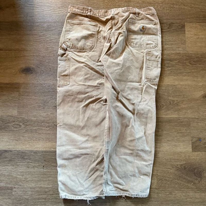 Carhartt Classic Worn Tan Carhartt Carpenter Pants 42x30 Size US 42 / EU 58 - 6 Thumbnail
