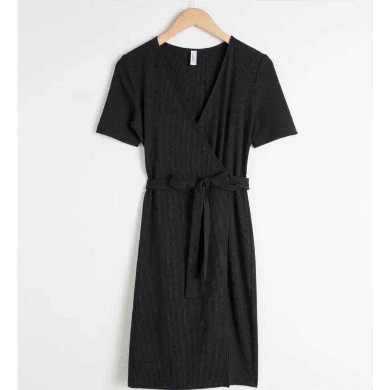 & Other Stories Cotton Black & Other Stories Black Wrap Dress - Size 2 -Mint Size XS / US 0-2 / IT 36-38 - 6 Thumbnail