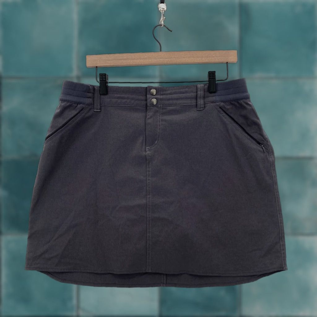 Vintage Kuhl Strattus Skort Women's 12 Dark Gray Stretch Ripstop Lined Hiking Travel Skort Size 34" / US 12 / IT 48 - 1 Thumbnail