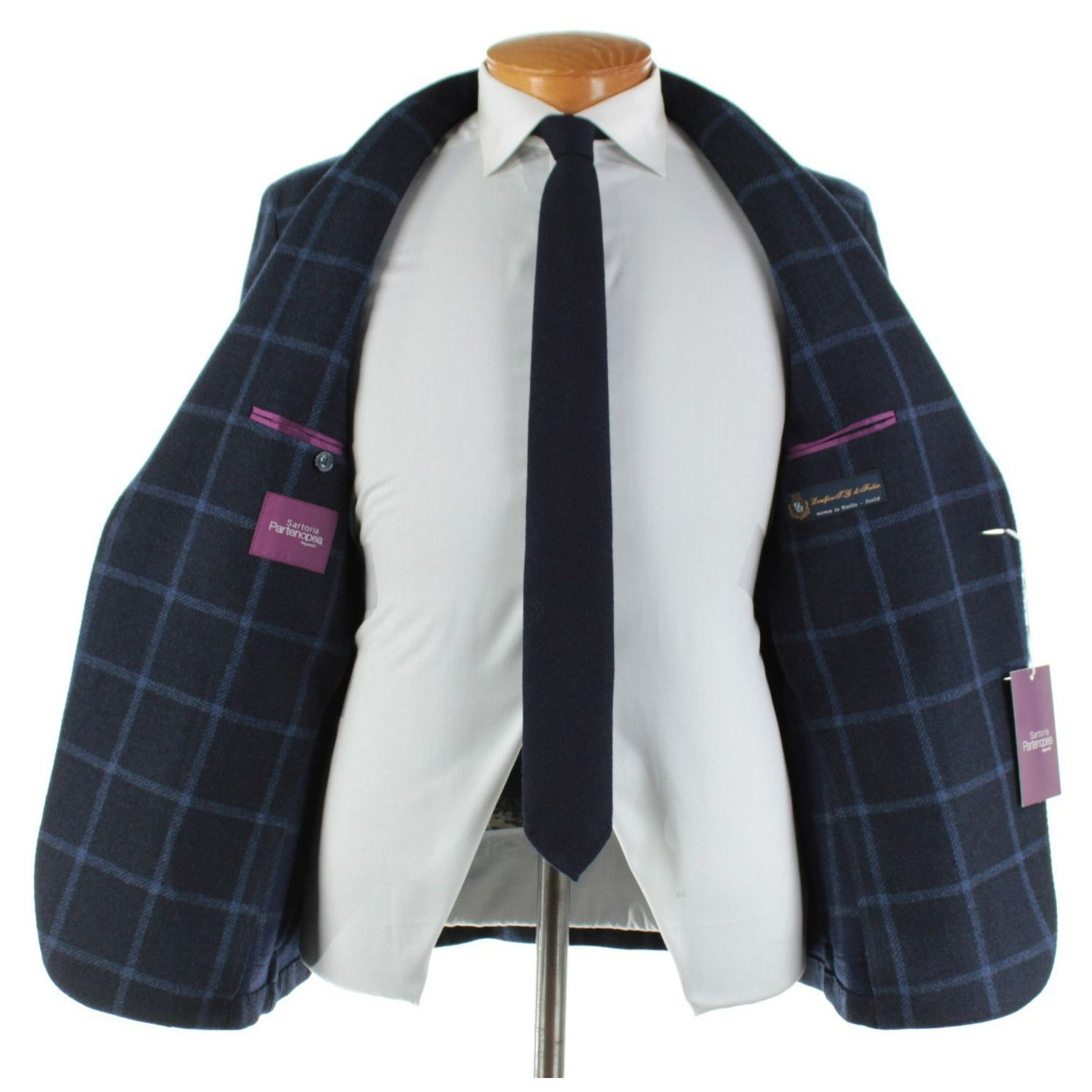 Sartoria Partenopea Sartoria Partenopea Sport Coat Size 40 Regular US in Blue Size 40R - 7 Thumbnail