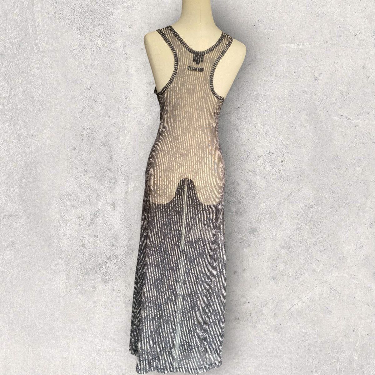 Jean Paul Gaultier Degrade Stripe Sheer Mesh Maxi Dress Size M / US 6-8 / IT 42-44 - 5 Thumbnail