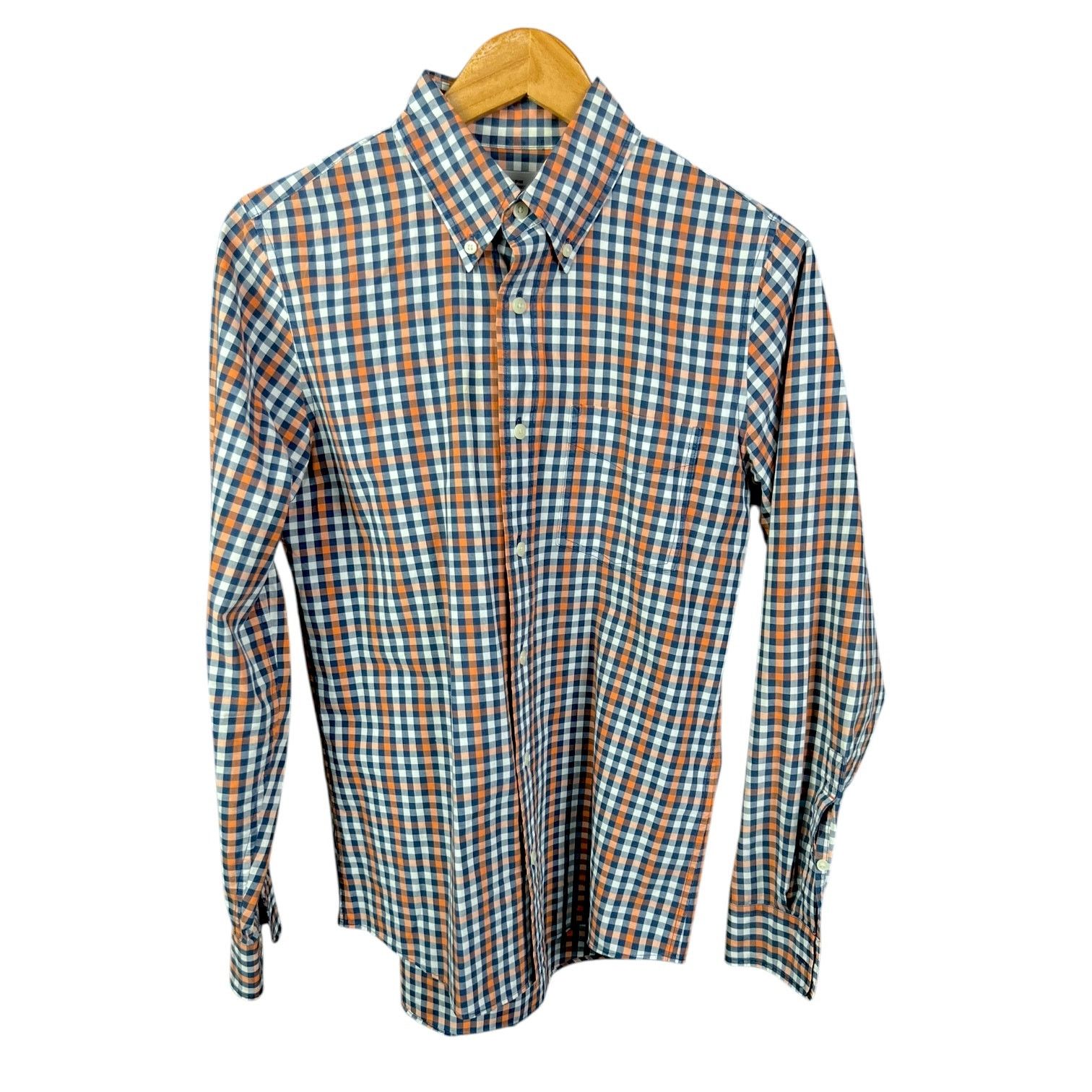 Jack Spade Men's Jack Spade Orange Gingham Button-Up Shirt - S - $190 Size US S / EU 44-46 / 1 - 1 Thumbnail