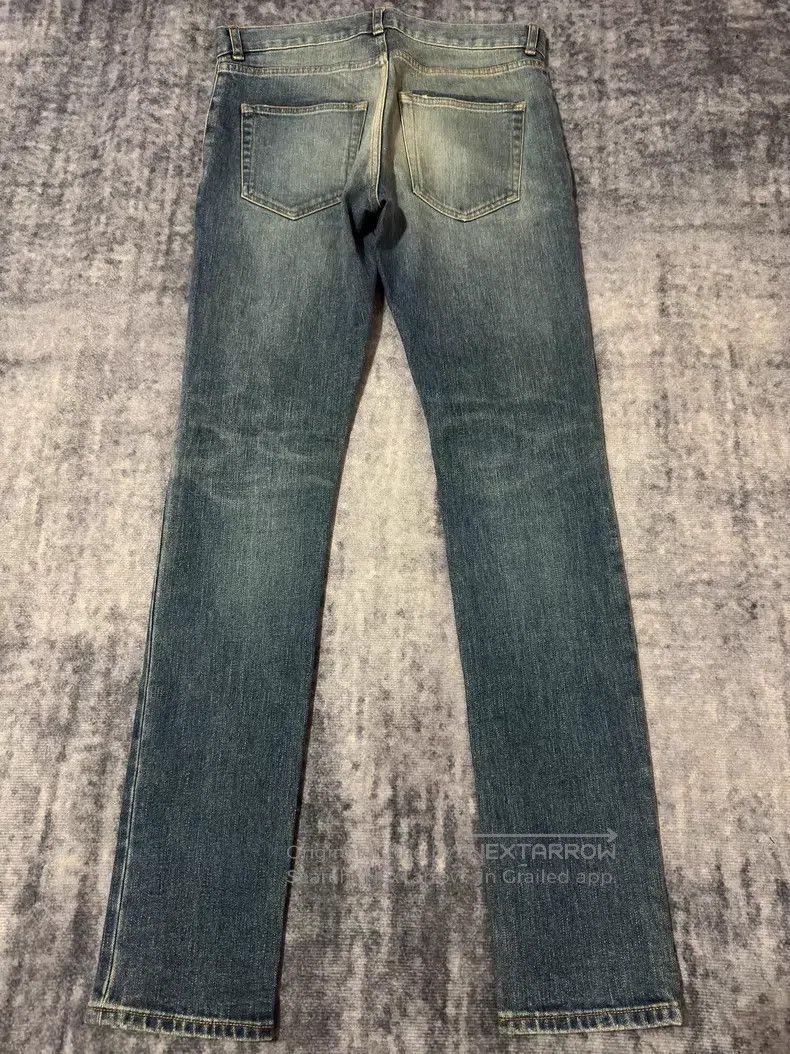 Saint Laurent Paris Saint Laurent Paris Dark Blue and Yellow Mud Faded Ghost C Size US 29 - 2 Thumbnail