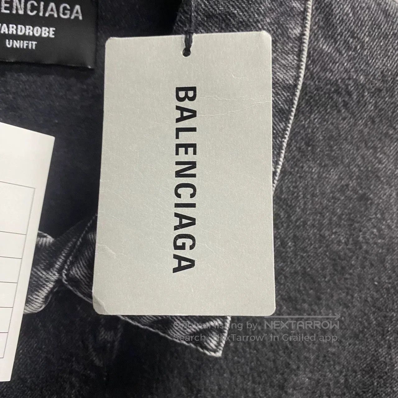 Balenciaga Balenciaga Latest Black Gray Logo Denim Jacket. Size US M / EU 48-50 / 2 - 4 Thumbnail