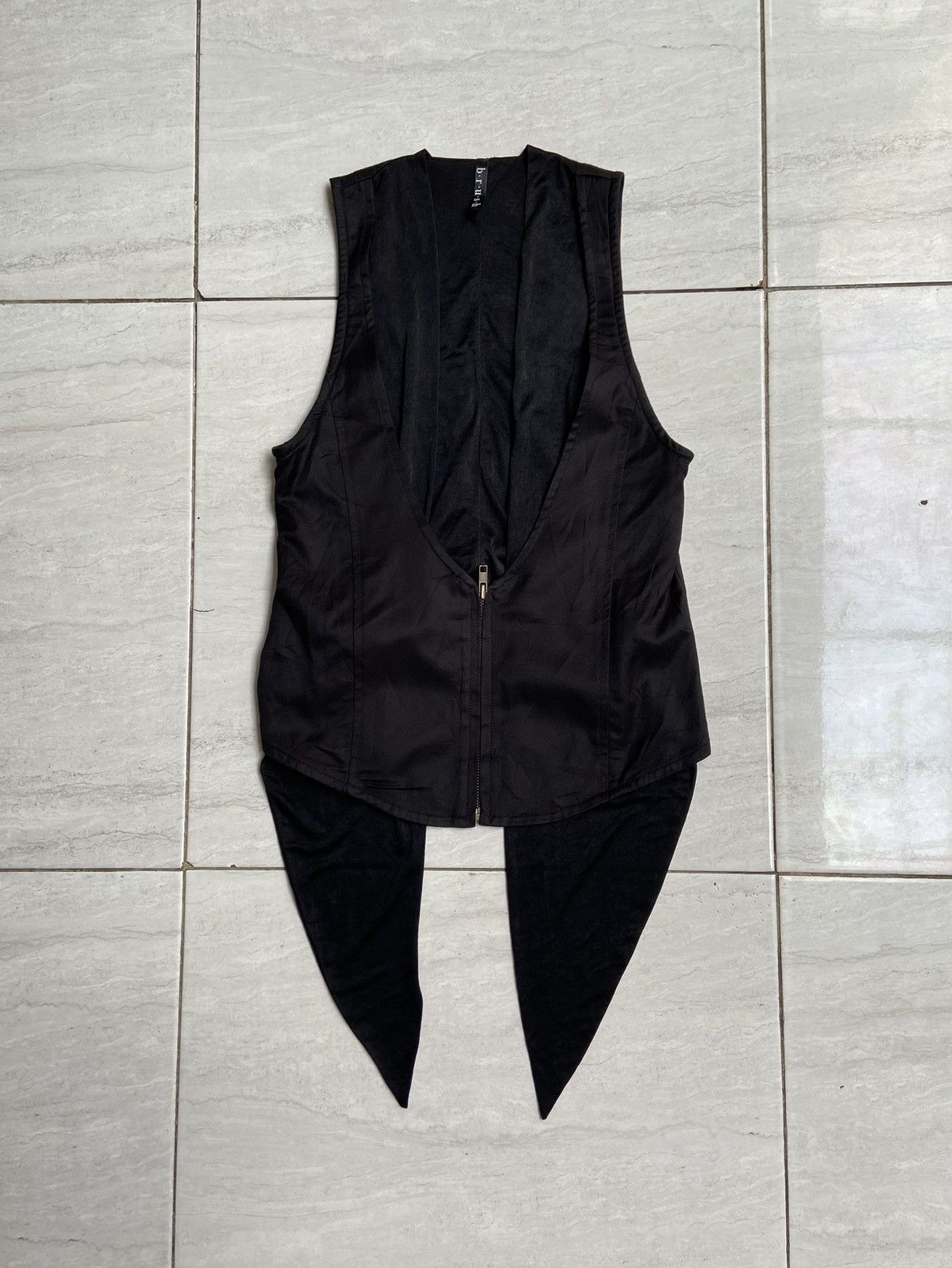 Designer × Japanese Brand B.R.U.S.H Black Vest Size US XXS / EU 40 - 6 Thumbnail