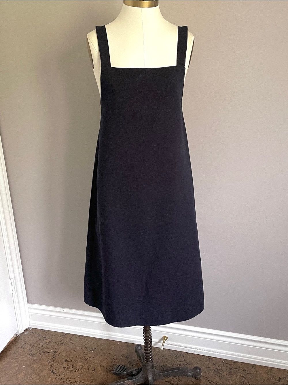 Other Navy Blue Pinafore Midi Shift Dress - Small / Medium Size M / US 6-8 / IT 42-44 - 8 Thumbnail