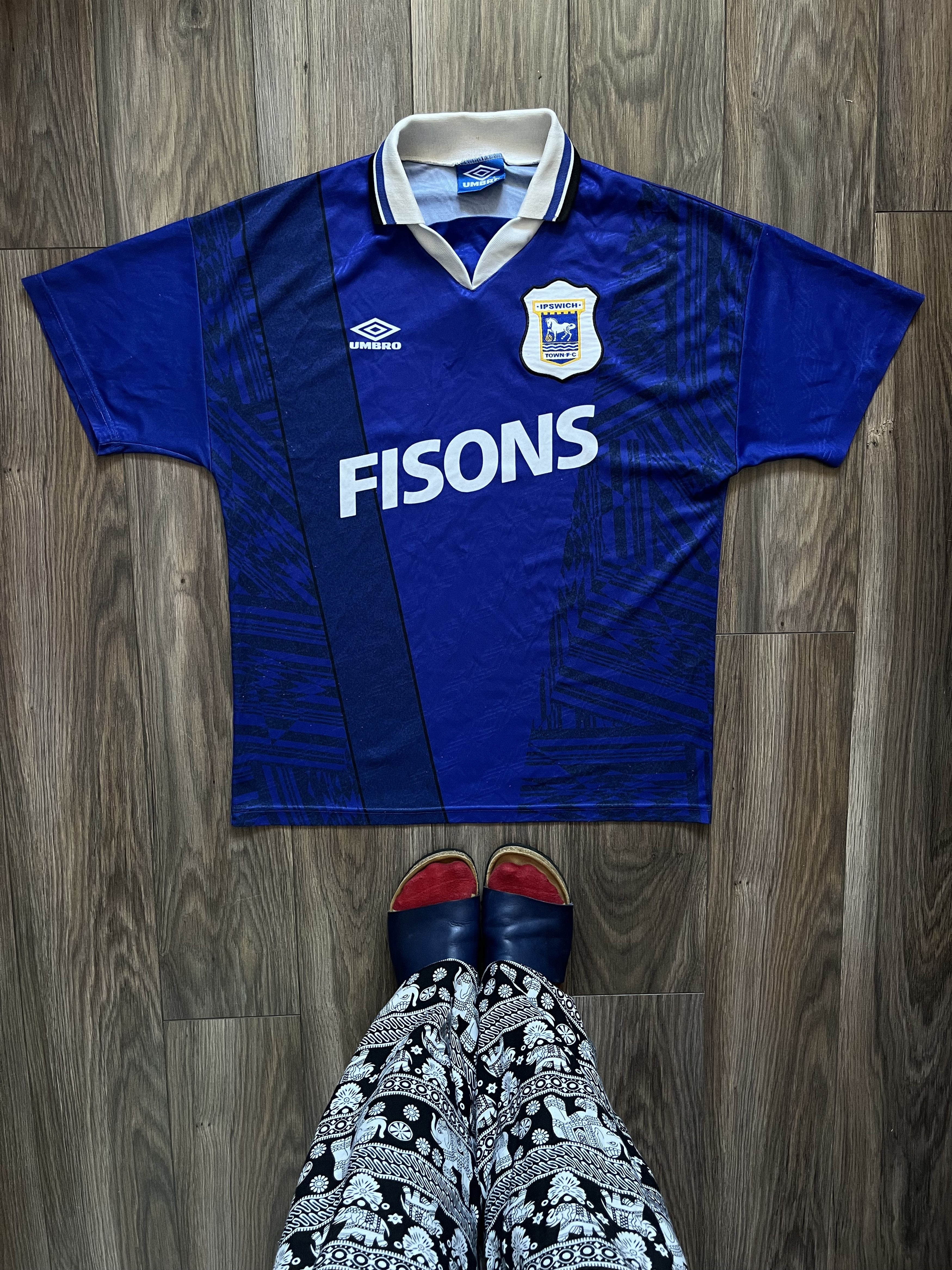 Umbro Vintage Ipswich Town 1994-1995 Umbro Home Foorball Shirt Size US L / EU 52-54 / 3 - 1 Thumbnail