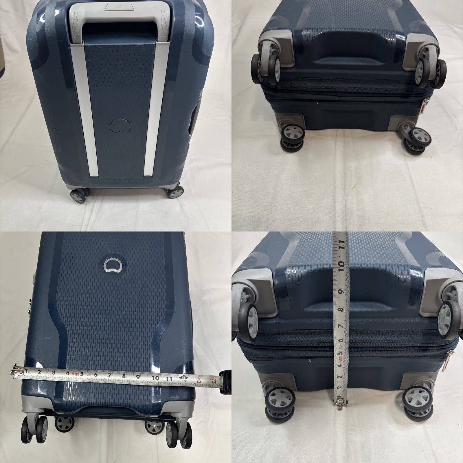 Vintage VINTAGE DELSEY Paris Clavel Hardside Expandable Luggage with Spinner Wheels Blue Carry On Luggage Unisex-Adult 19 Inch Paris Theme Mens Womens Size ONE SIZE - 8 Thumbnail
