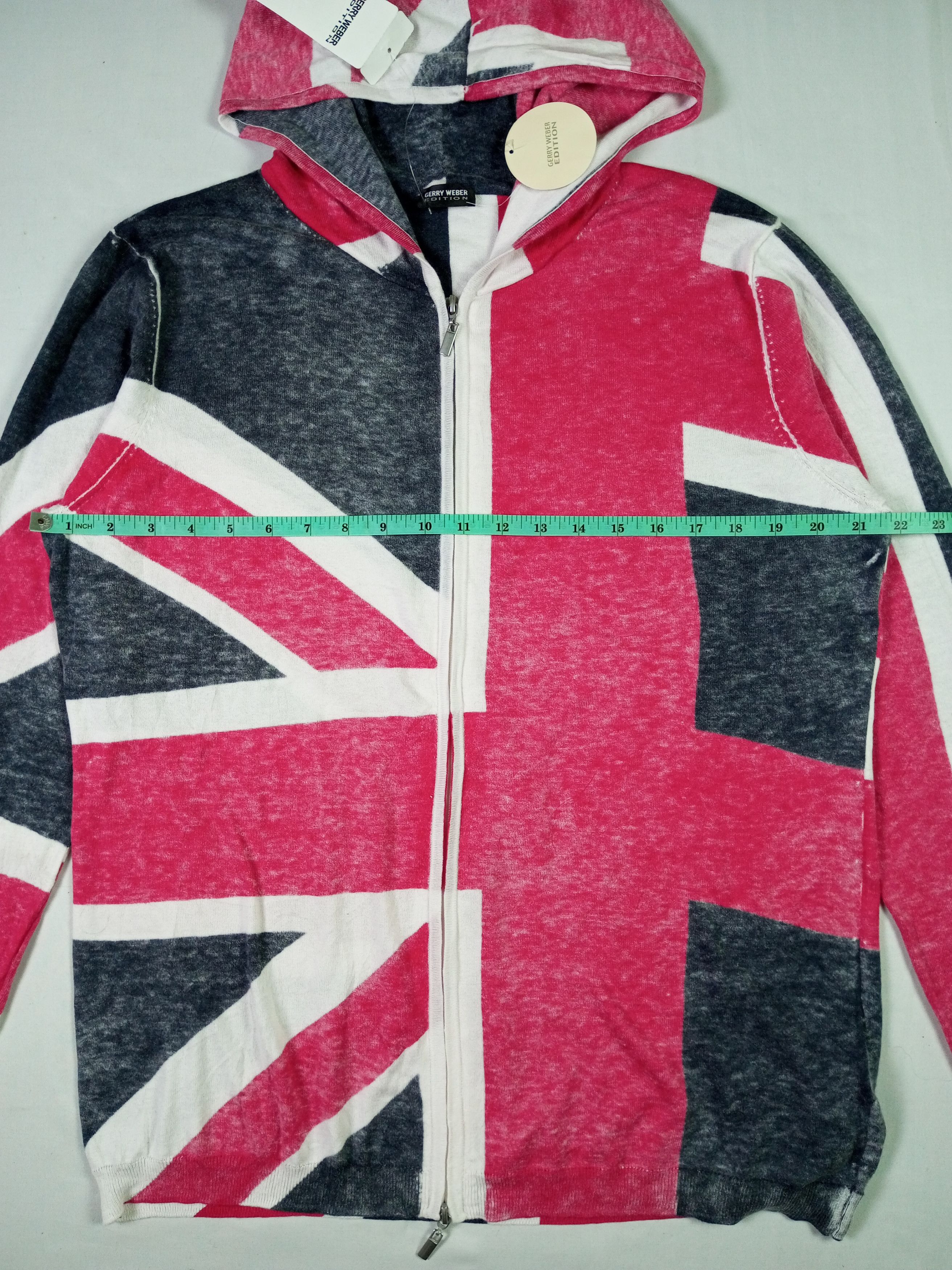 If Six Was Nine × Japanese Brand Gerry Weber Light Hoodie Union Jack All Over Print Size US L / EU 52-54 / 3 - 7 Thumbnail