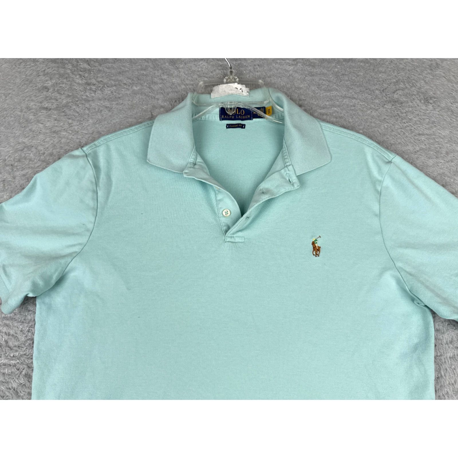Ralph Lauren VINTAGE Ralph Lauren Polo Shirt Adult Medium Blue 100% Cotton Short Sleeve Jersey Fabric Polo Shirt Size US M / EU 48-50 / 2 - 4 Thumbnail