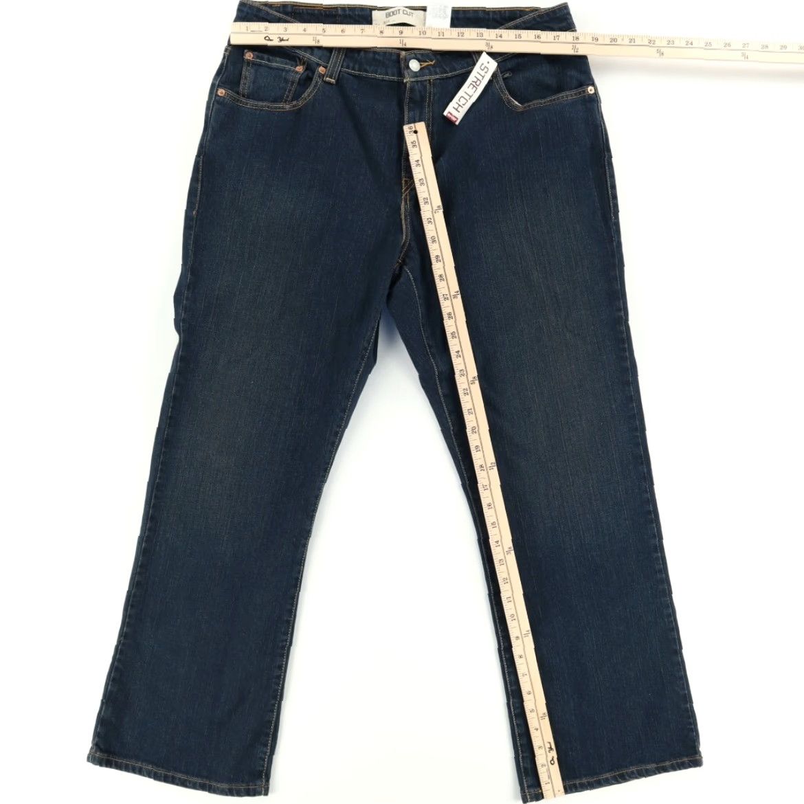 Denime VINTAGE Levis Jeans Women's 18 Blue 515 Bootcut Cotton Denim Regular Stretch Pants 30in Inseam Size 36 Waist Womens Jeans 515 Bootcut Blue 18 Size 40" / US 18 - 3 Thumbnail