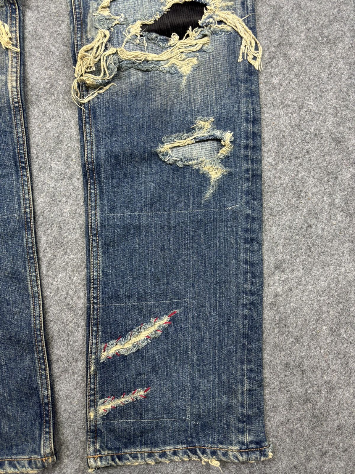 Ego Tripping 💥Super Distressed Style💥Ego Tripping Heavy Denim F841 Size US 34 / EU 50 - 7 Thumbnail