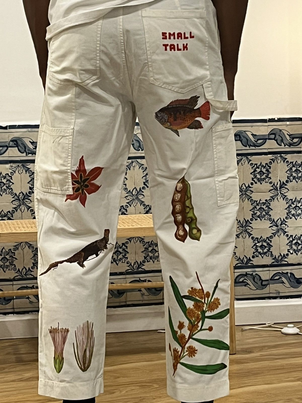 Japanese Brand Small Talk White Nature Workwear Pants Size US 31 - 4 Thumbnail