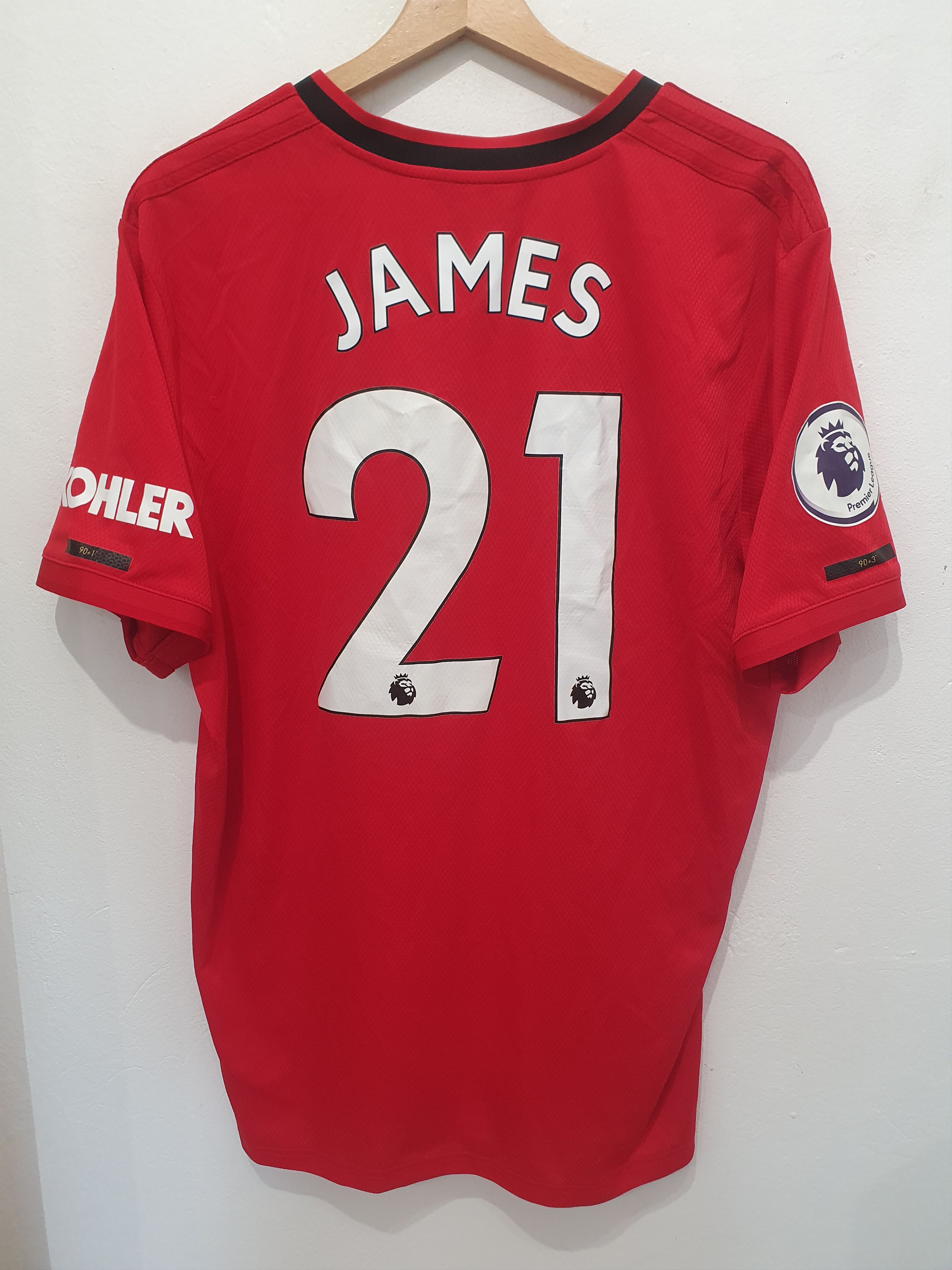 image of Jersey x Manchester United James Manchester United 2019 2020 Size XL Adidas in Red, Men's