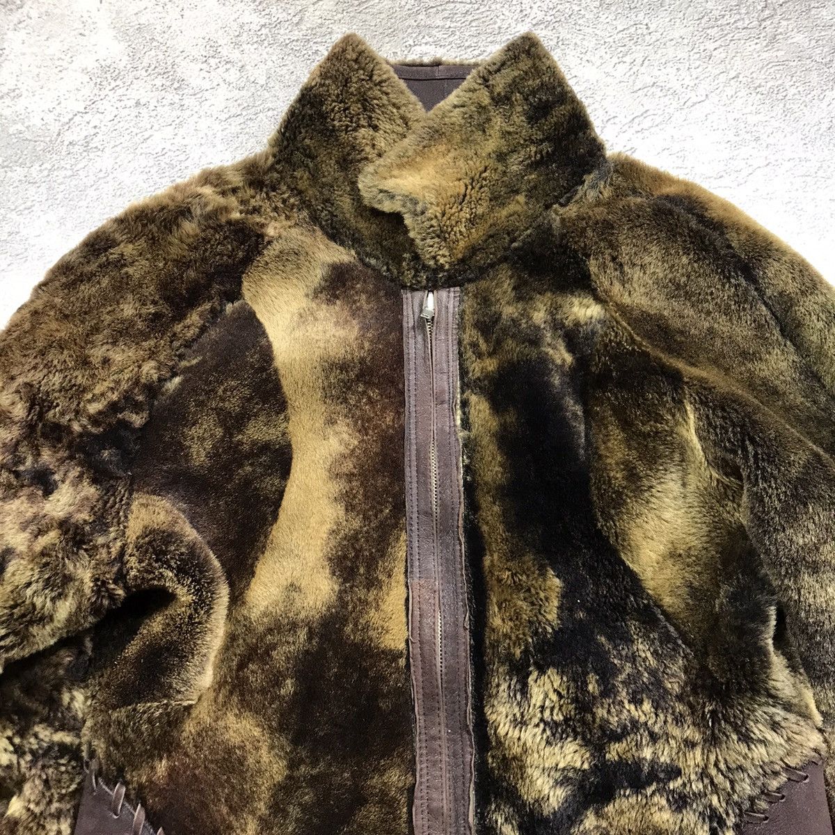 Vintage Vintage 90s Fur Lined Bomber Jacket Y2K Grunge Black Boxy L Size L / US 10 / IT 46 - 3 Thumbnail