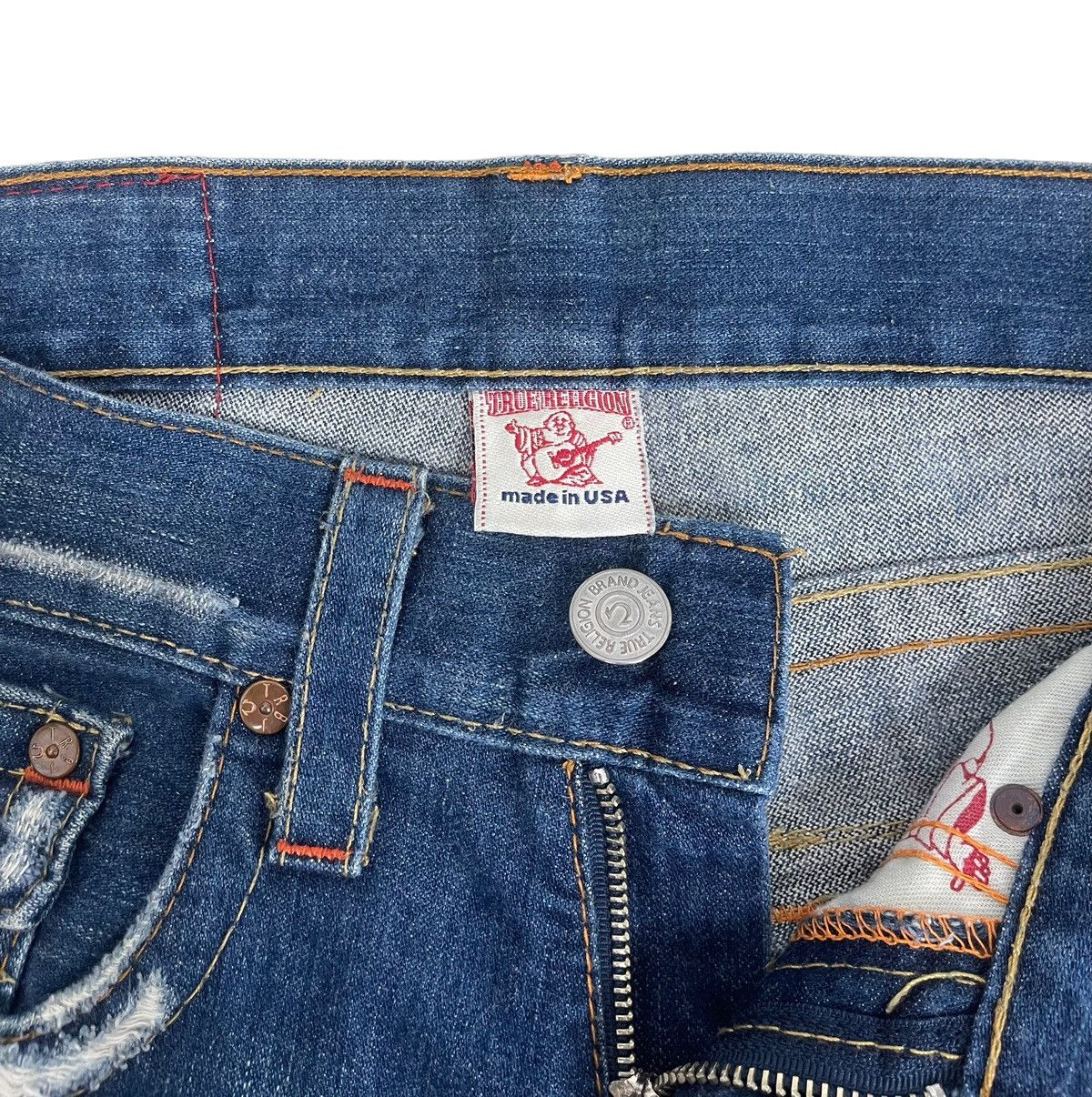 True Religion Flared Distressed Y2k True Religion Joey Jeans Size US 32 / EU 48 - 5 Thumbnail