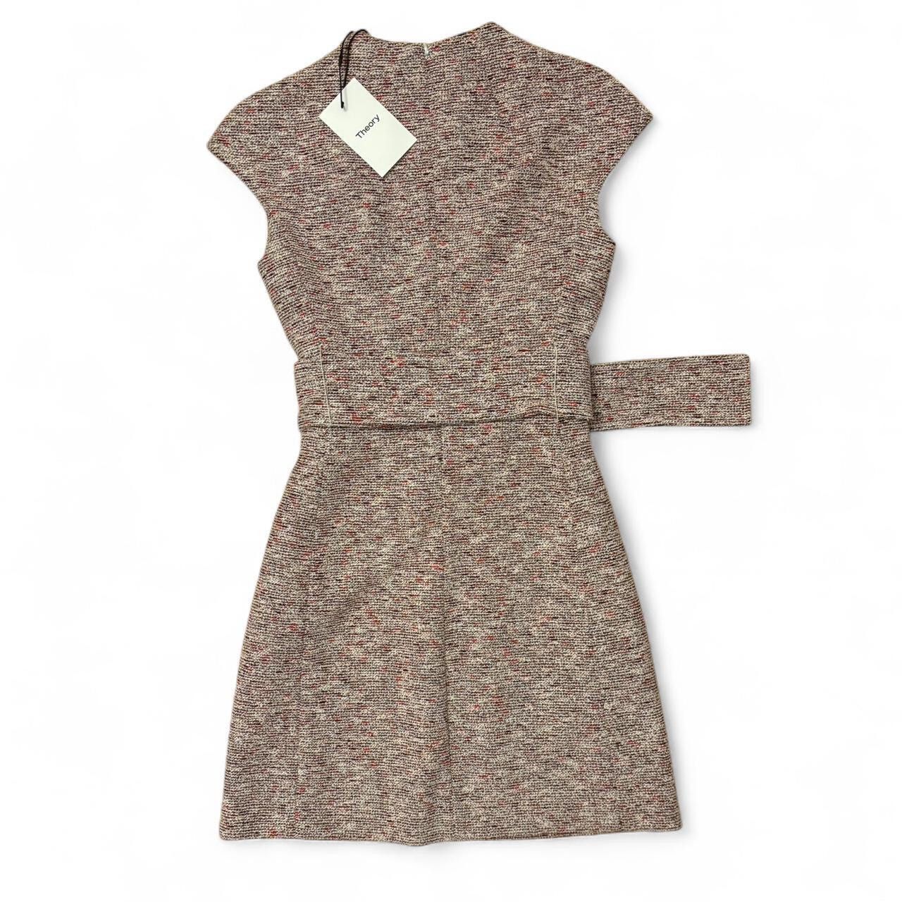 Theory Theory Fancy Tweed Mod Belted Mini Shift Dress Size XXS / US 00 / IT 34 - 2 Thumbnail