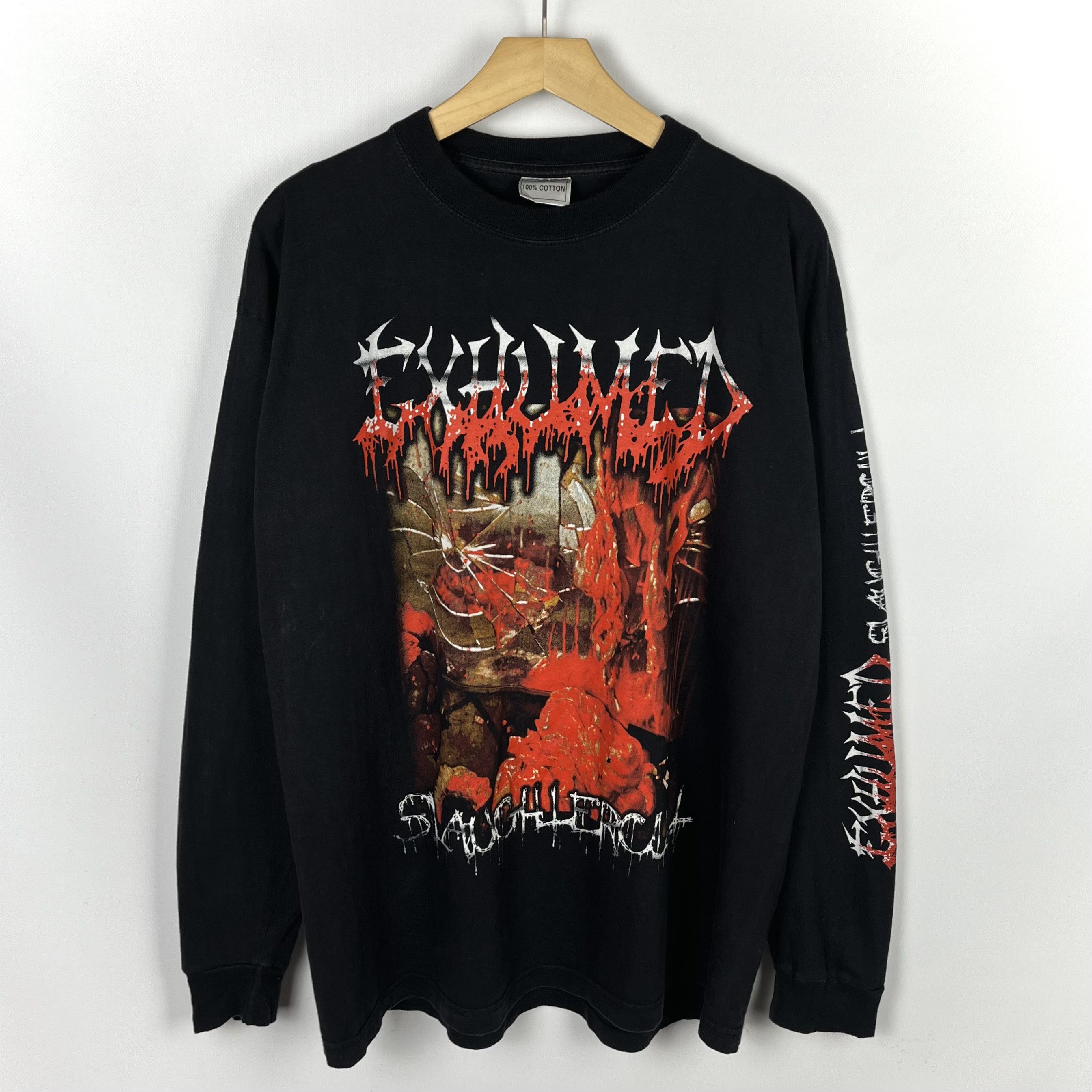 Band Tees Vintage Exhumed Rare Gore Metal Long Sleeve T Shirt 90’s Size US XL / EU 56 / 4 - 1 Thumbnail