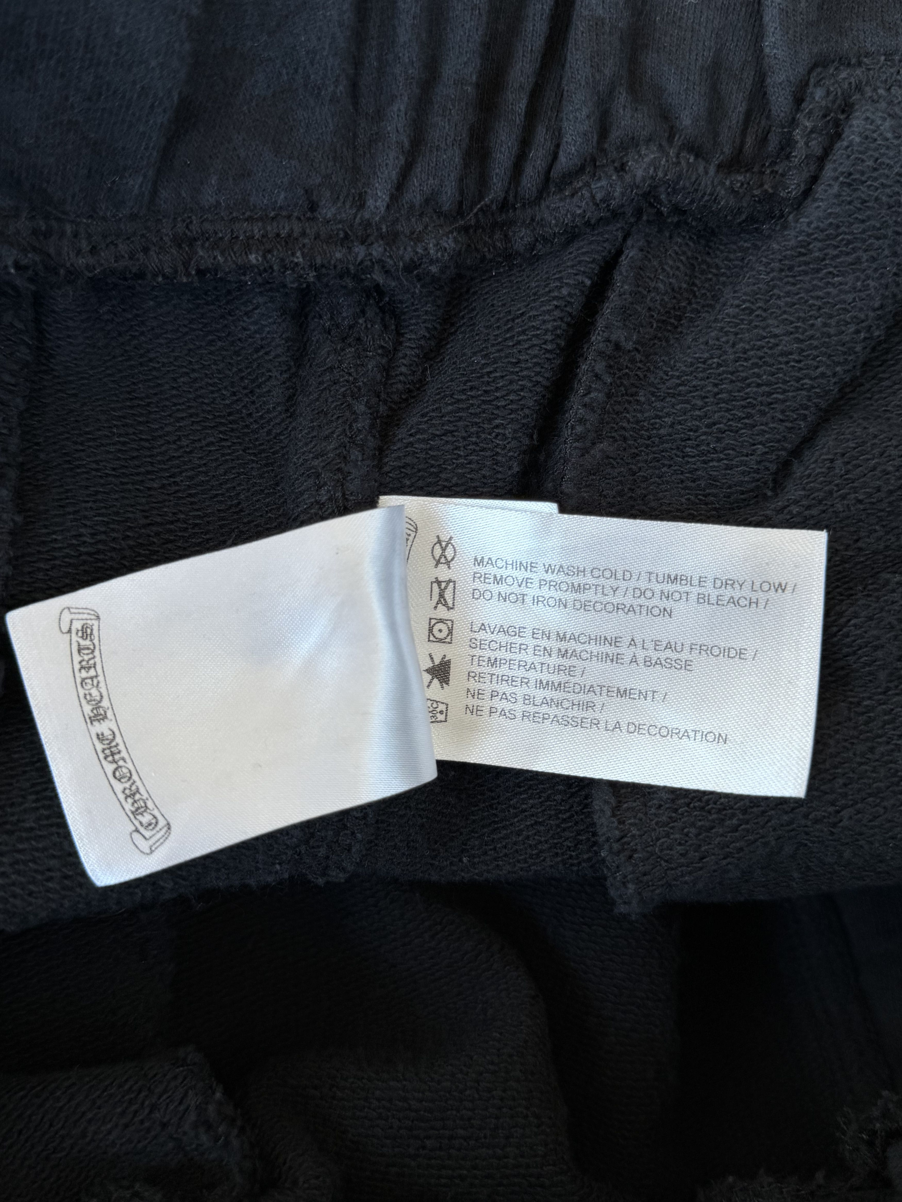 Chrome Hearts Black & White Horseshoe Logo Cross Jacquard Sweatpants Size US 34 / EU 50 - 4 Thumbnail
