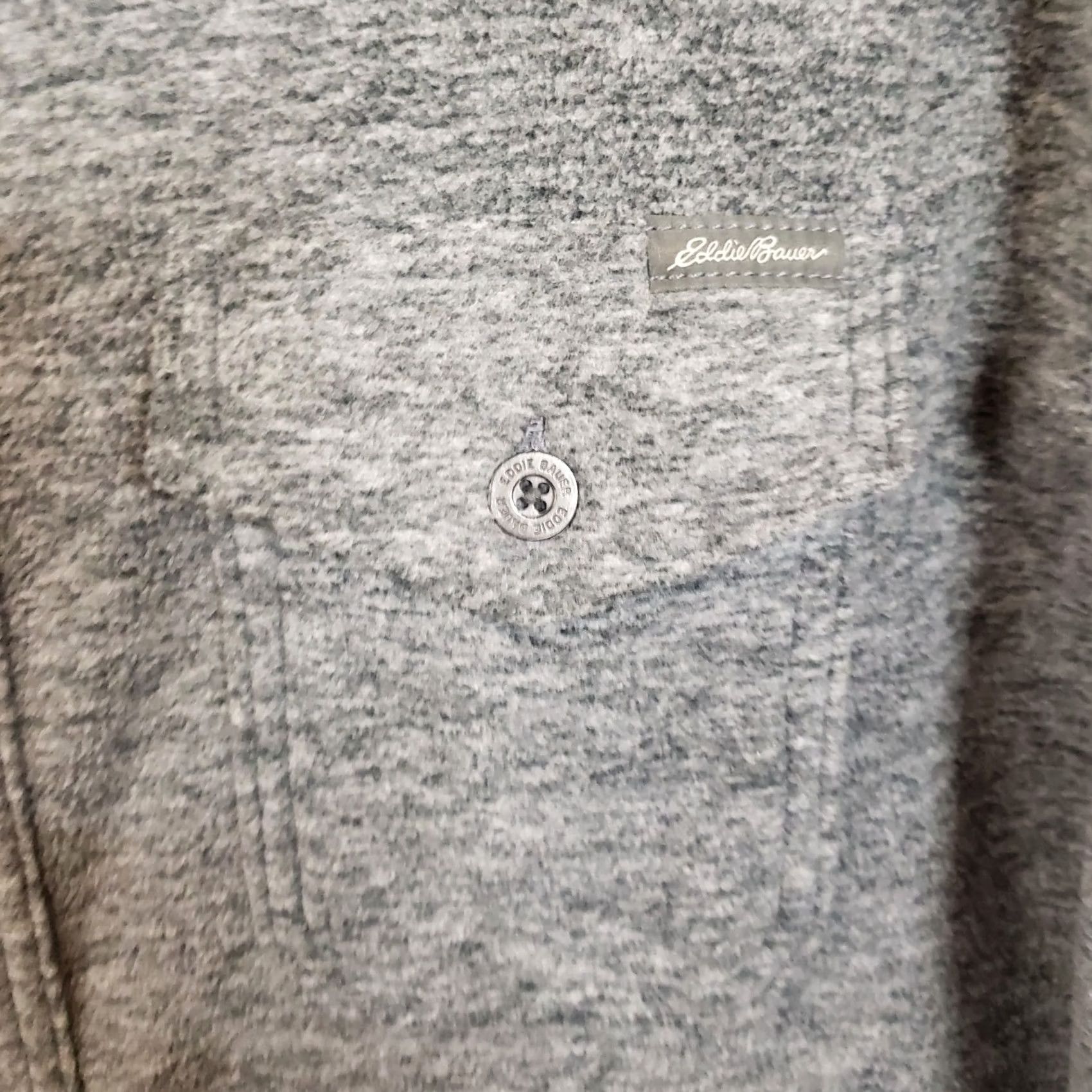 Eddie Bauer VINTAGE Eddie Bauer Shirt Mens LT Tall Gray Fleece Button Front Shirt Shacket Size US L / EU 52-54 / 3 - 5 Thumbnail