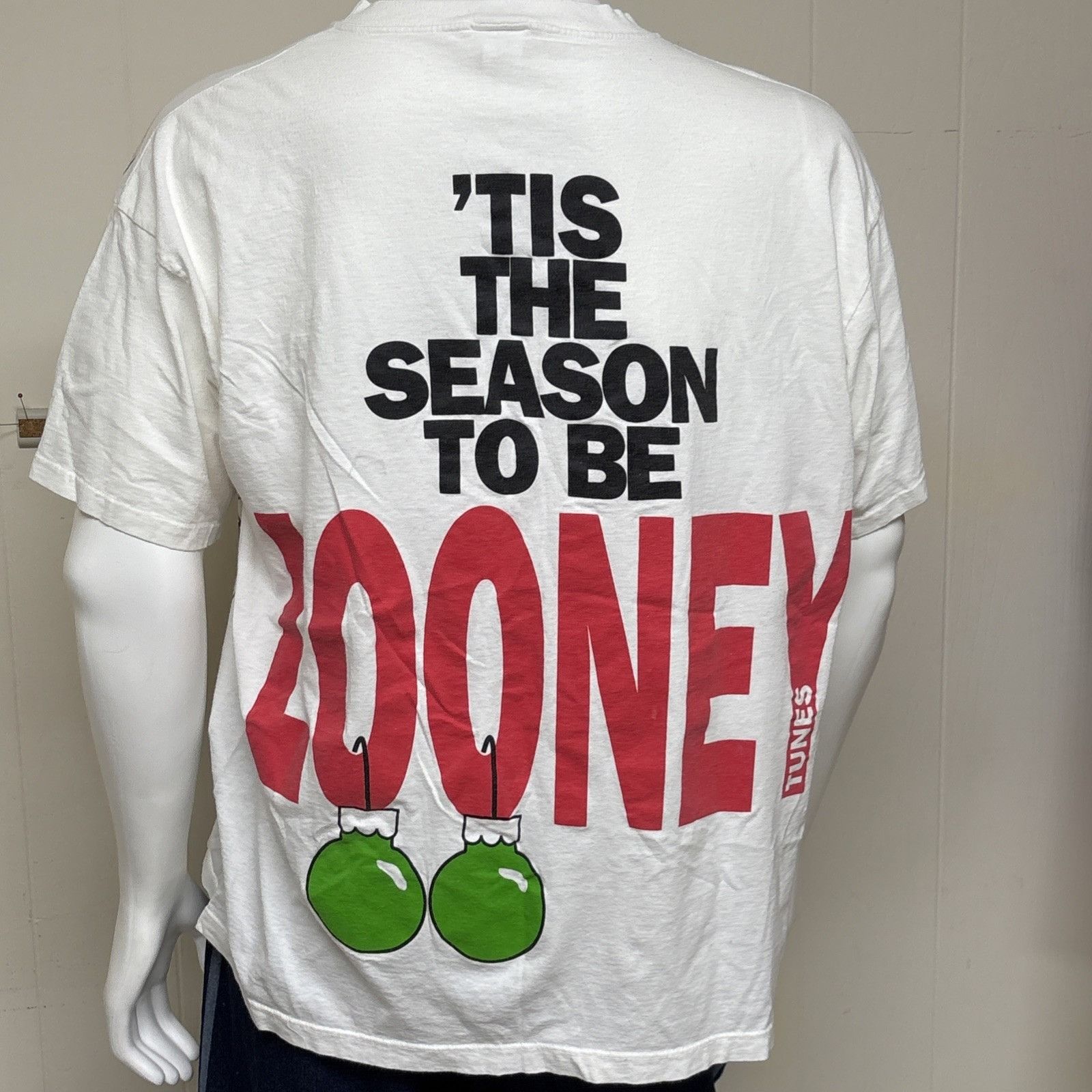 Warner Bros Vtg Warner Bros Shirt Looney Balls & Hos Christmas Double Si Size US XL / EU 56 / 4 - 6 Thumbnail