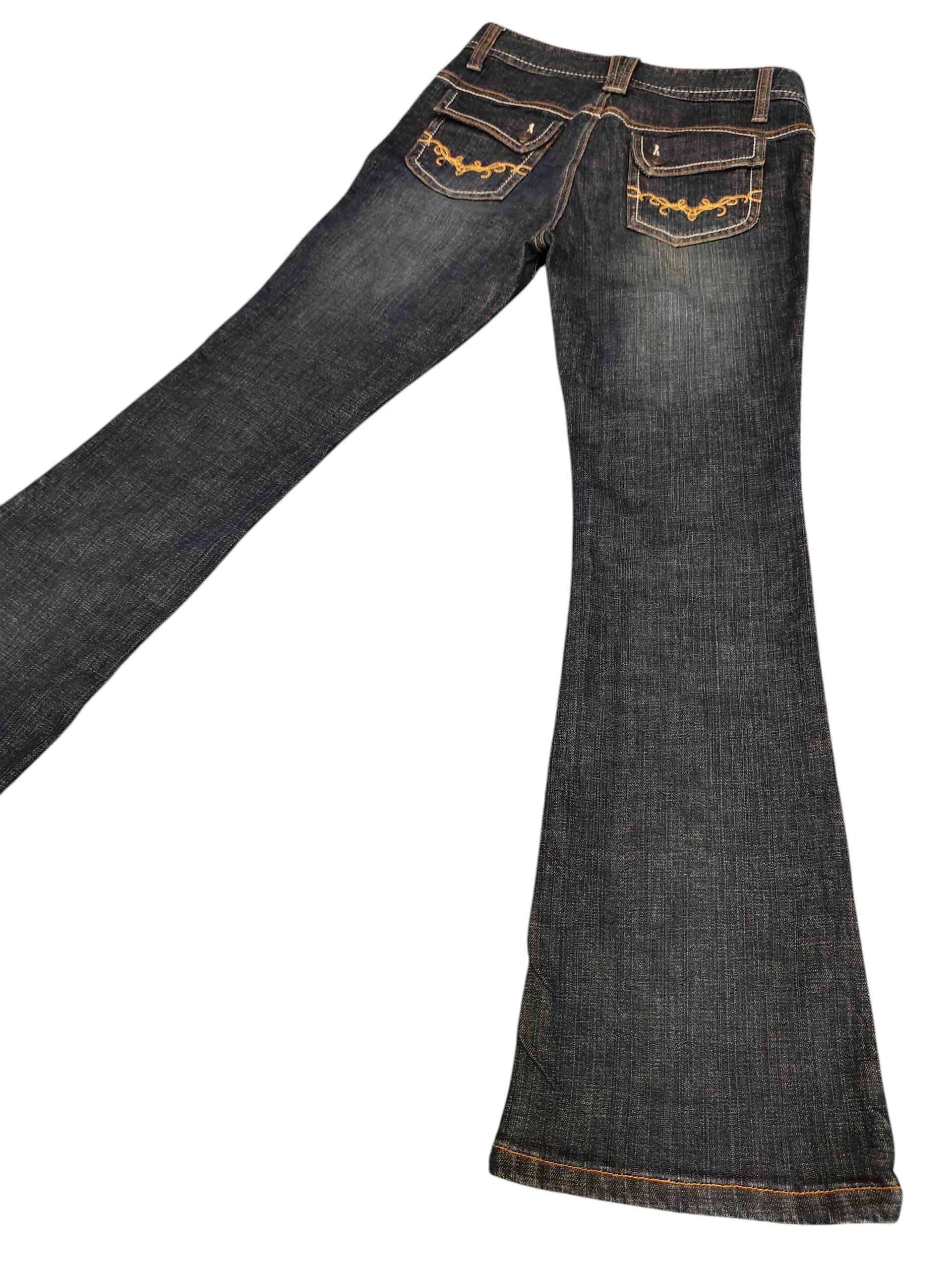 If Six Was Nine Flare Jeans Alpha Cubic Tribal Embroider Distress Bootcut Size US 30 / EU 46 - 1 Thumbnail