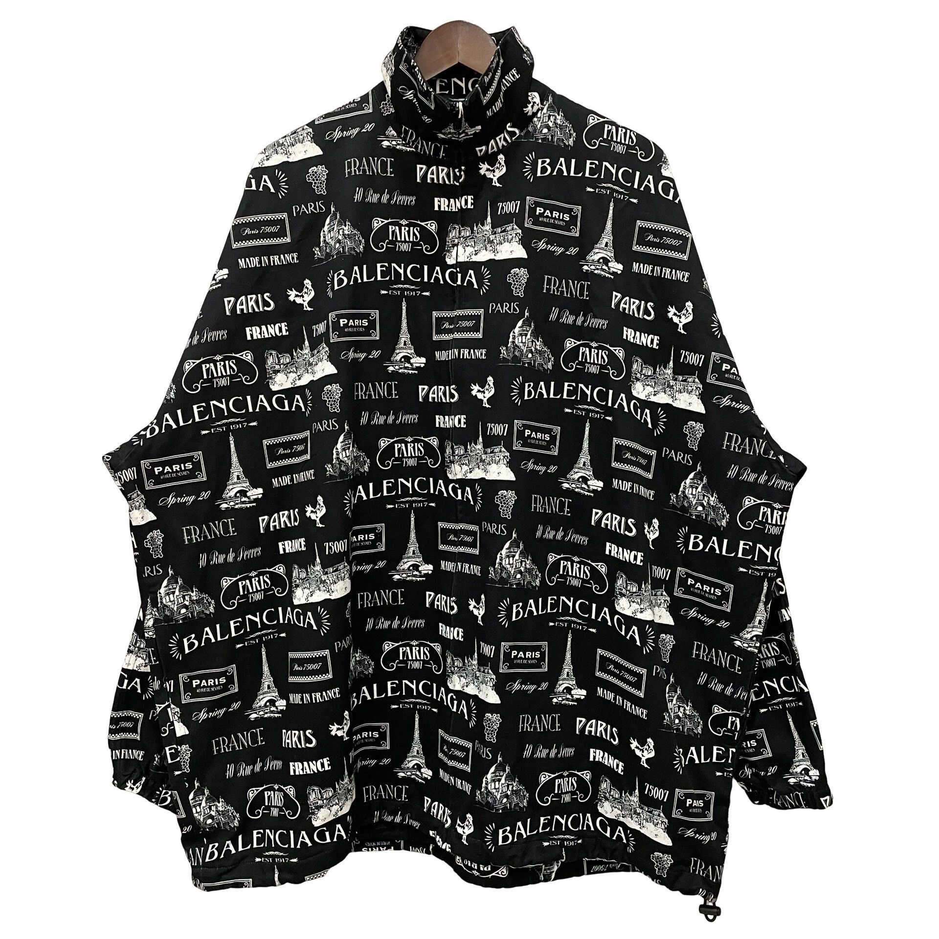 Balenciaga Balenciaga Eiffel Tower Print Zip Jacket 48 Size US M / EU 48-50 / 2 - 1 Thumbnail