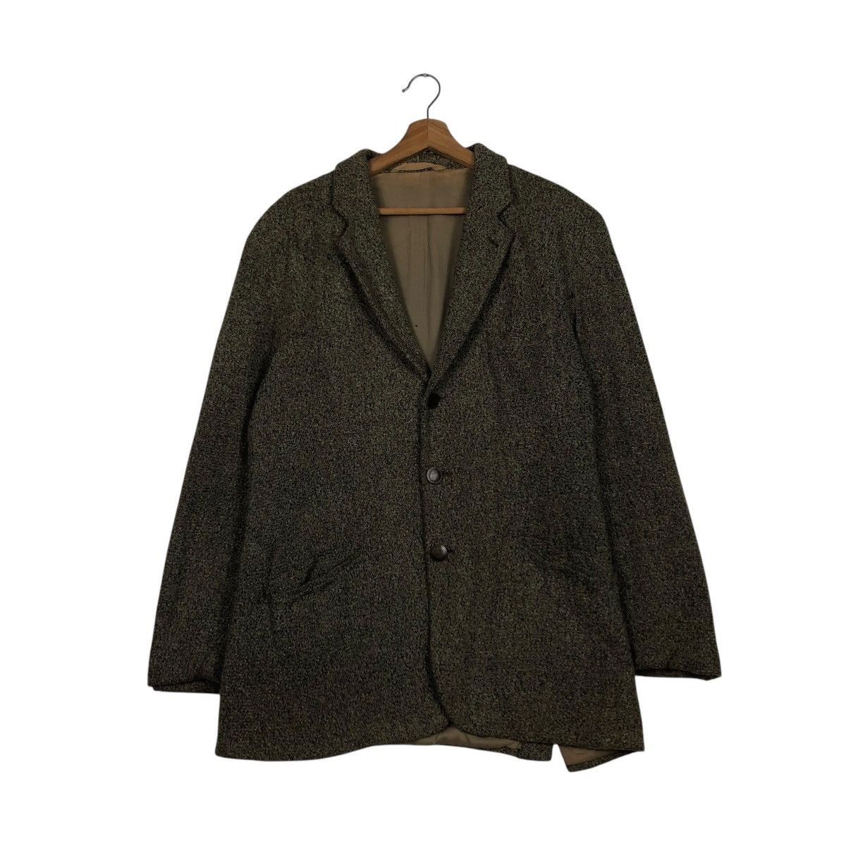 Emporio Armani 🔥VINTAGE WOOL HERRINGBONE JACKET EMPORIA ARMANI MADE ITALY Size US M / EU 48-50 / 2 - 3 Thumbnail