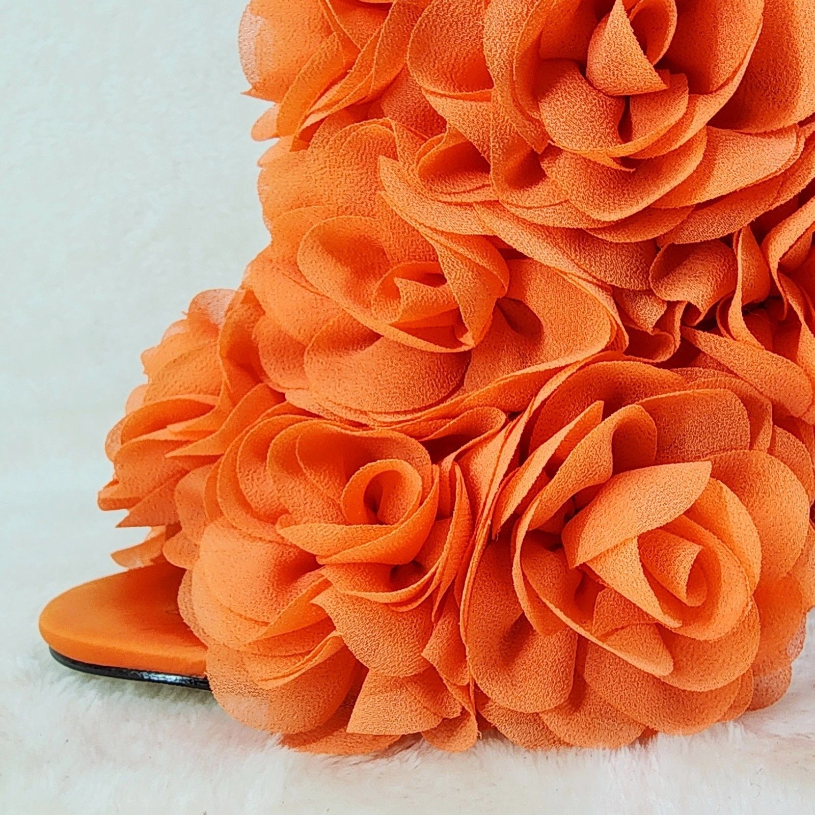 Other Beauty 3D Flowers Floral 4" High Heel Xoanna Elegant Ankle B Size US 7 / IT 37 - 6 Thumbnail