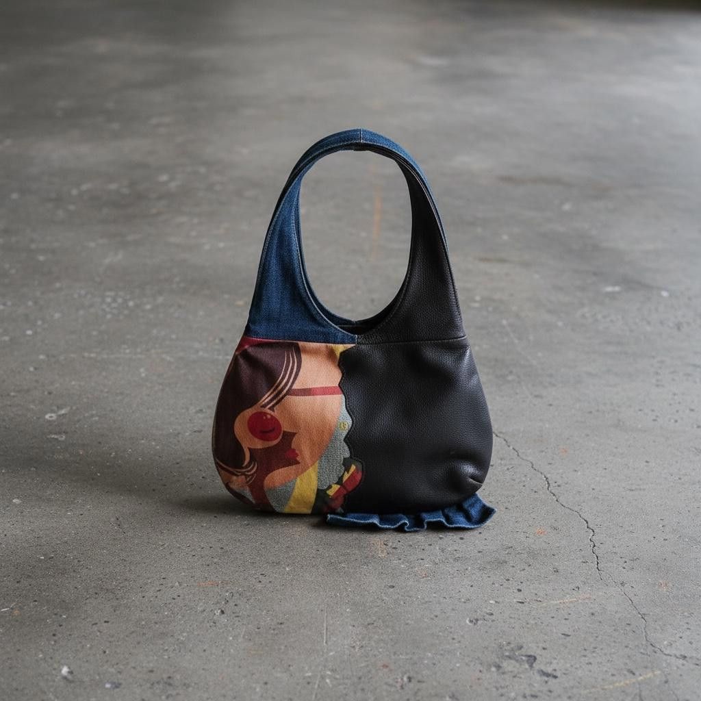 Custo Barcelona The Custo Barcelona Leather & Denim Bag Size ONE SIZE - 4 Thumbnail