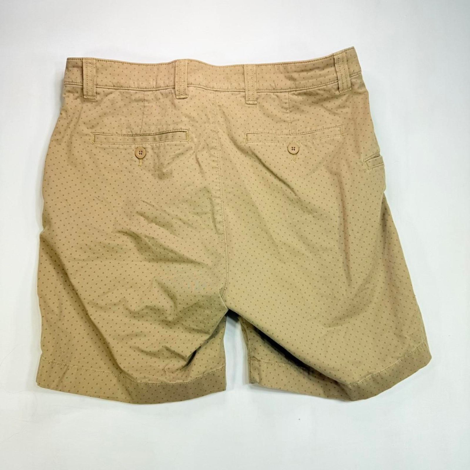 Roundtree & Yorke Tan Patterned Roundtree Yorke Trim Fit Chino Golf Shorts 34 Size US 34 / EU 50 - 7 Thumbnail