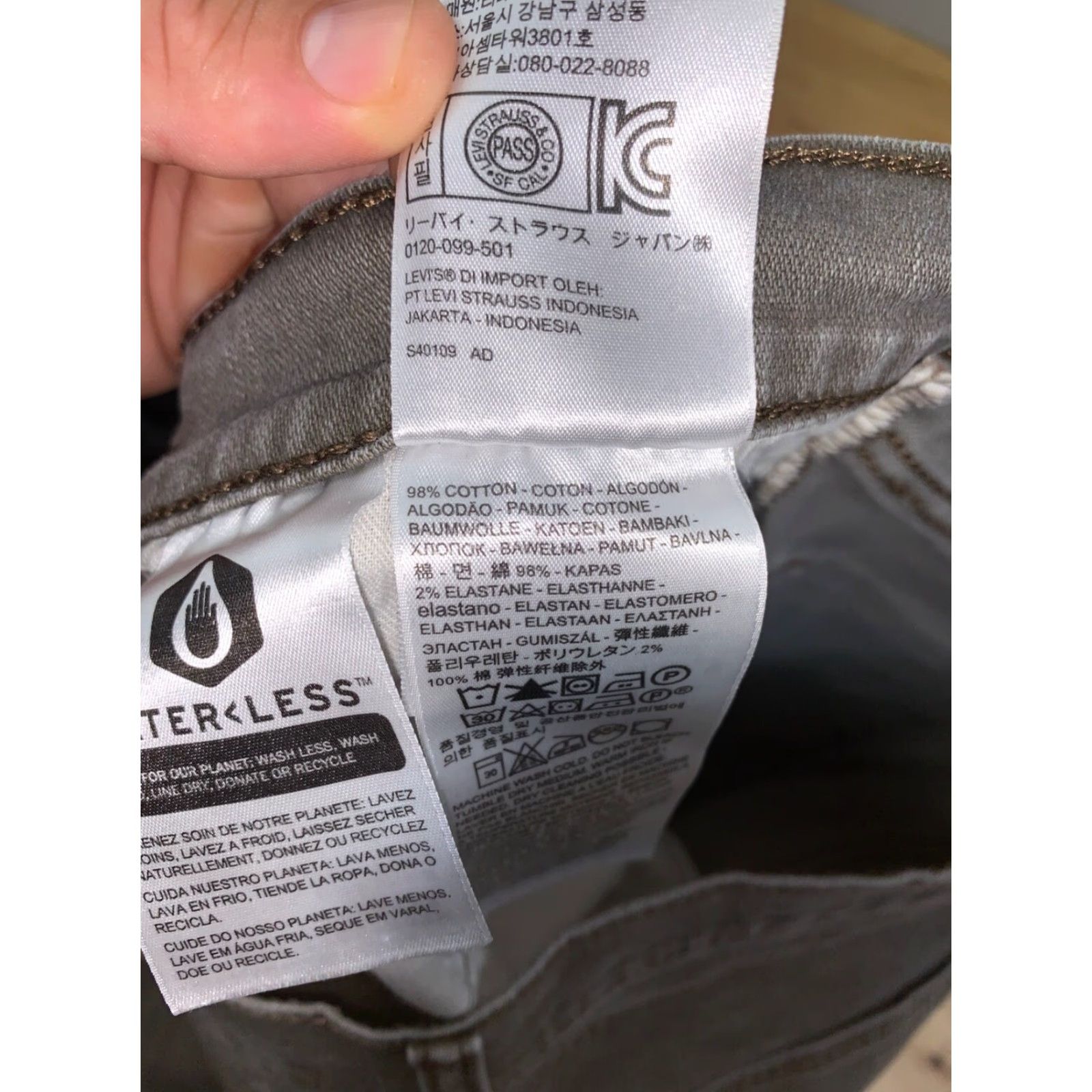Levi's Levi's Levi's 511 Slim Fit Jeans Mens 34x27 Gray Green Denim Regular Straight 34 Inseam 27 Medium Vintage No Facilities 9258 Size US 34 / EU 50 - 5 Thumbnail
