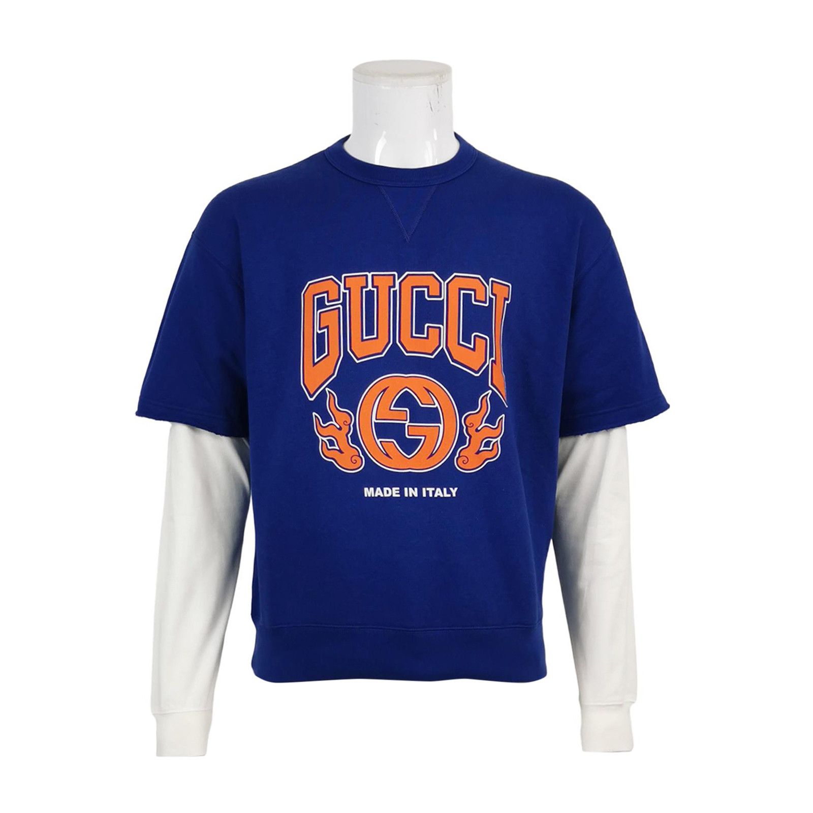 Gucci Gucci Flame Logo Layered Sweatshirt Size S Size US S / EU 44-46 / 1 - 1 Thumbnail