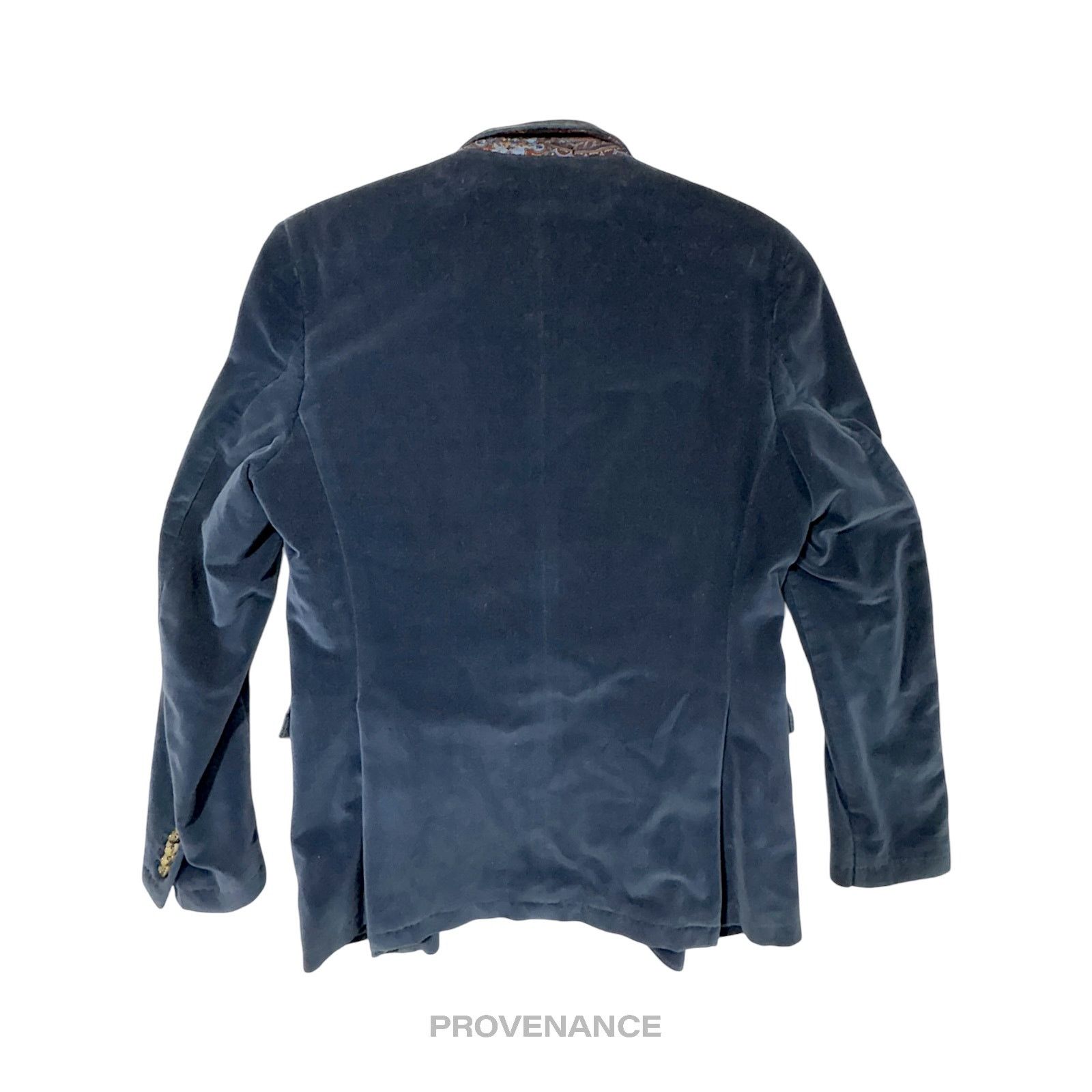 Manuel Ritz 🔴 Manuel Ritz Blazer Jacket - Blue Velour 50 (US 40) Size US M / EU 48-50 / 2 - 3 Thumbnail